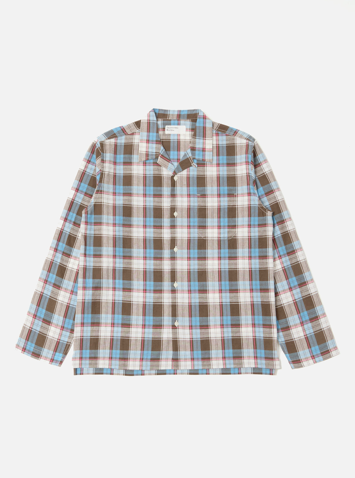 Blue/Brown Check 3 Long Pyjama Set