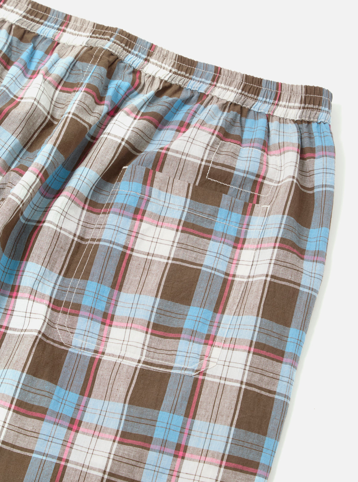 Blue/Brown Check 3 Long Pyjama Set