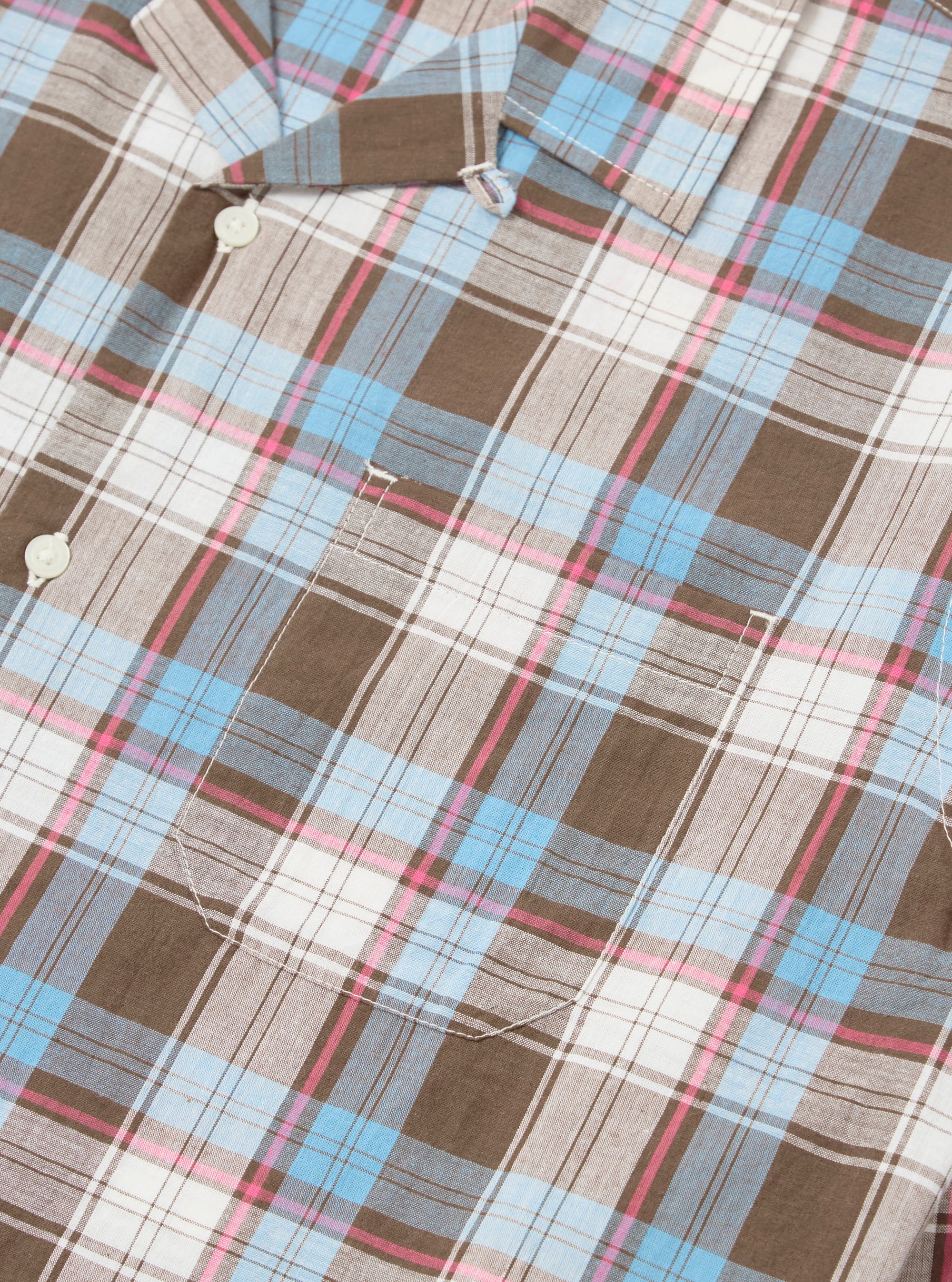Blue/Brown Check 3 Long Pyjama Set