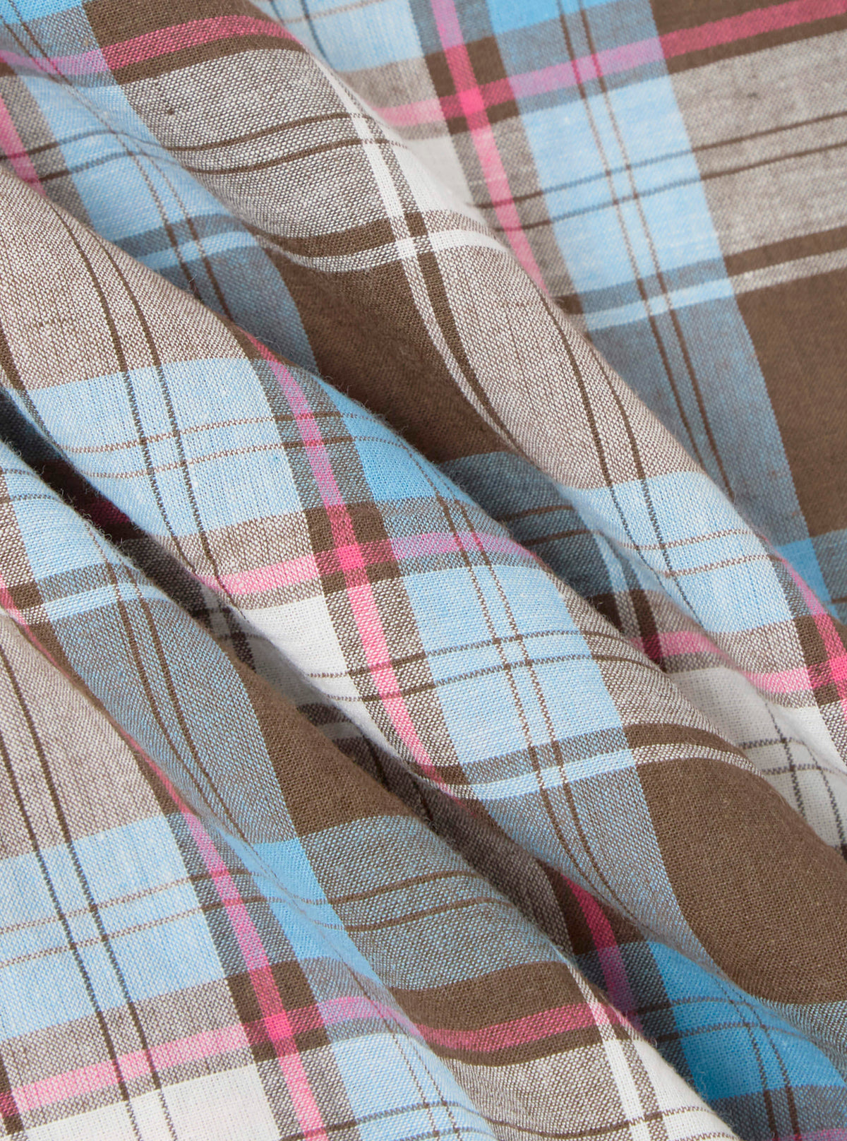 Blue/Brown Check 3 Long Pyjama Set
