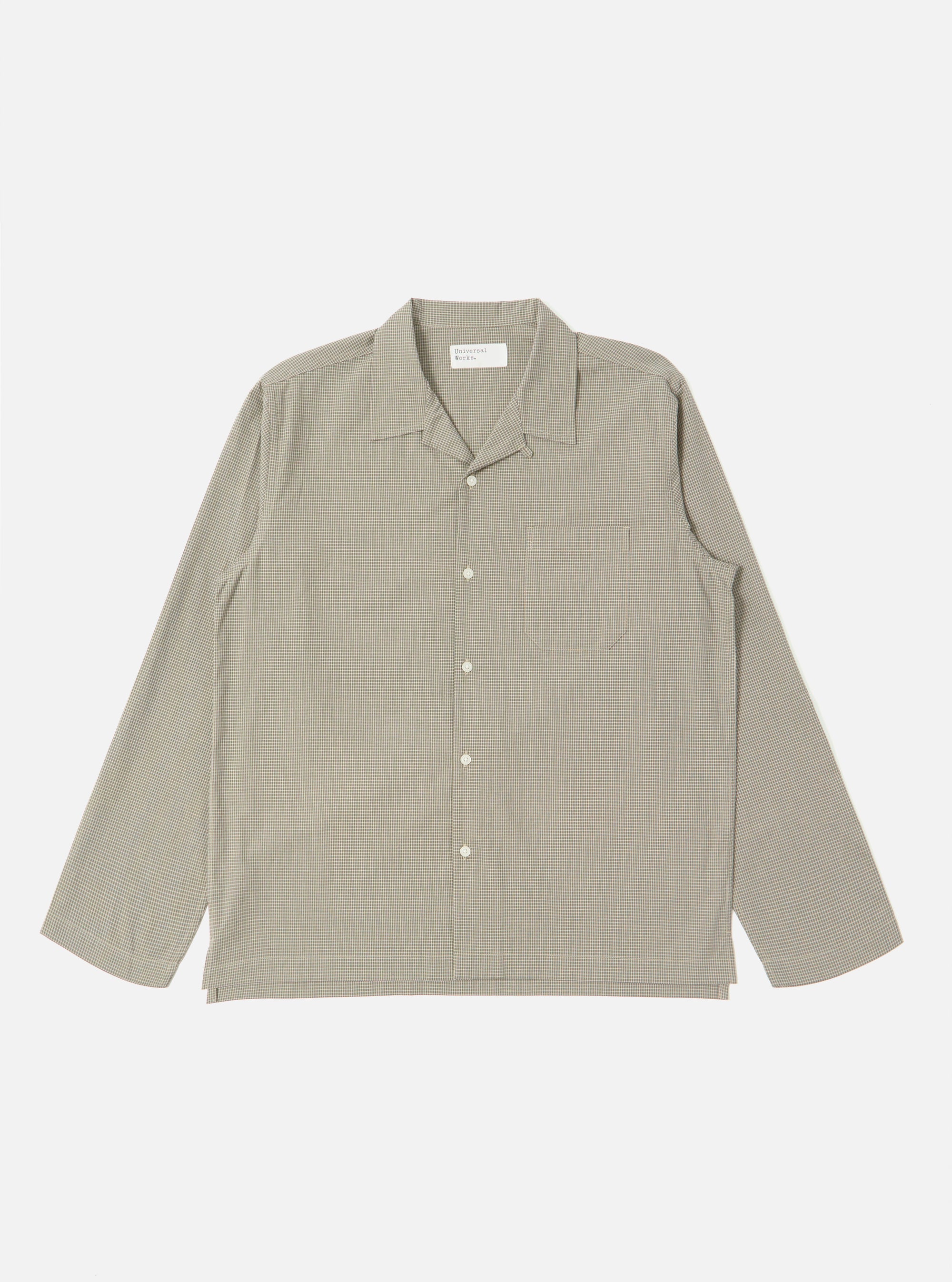 Green Tiny Check Long Pyjama Set