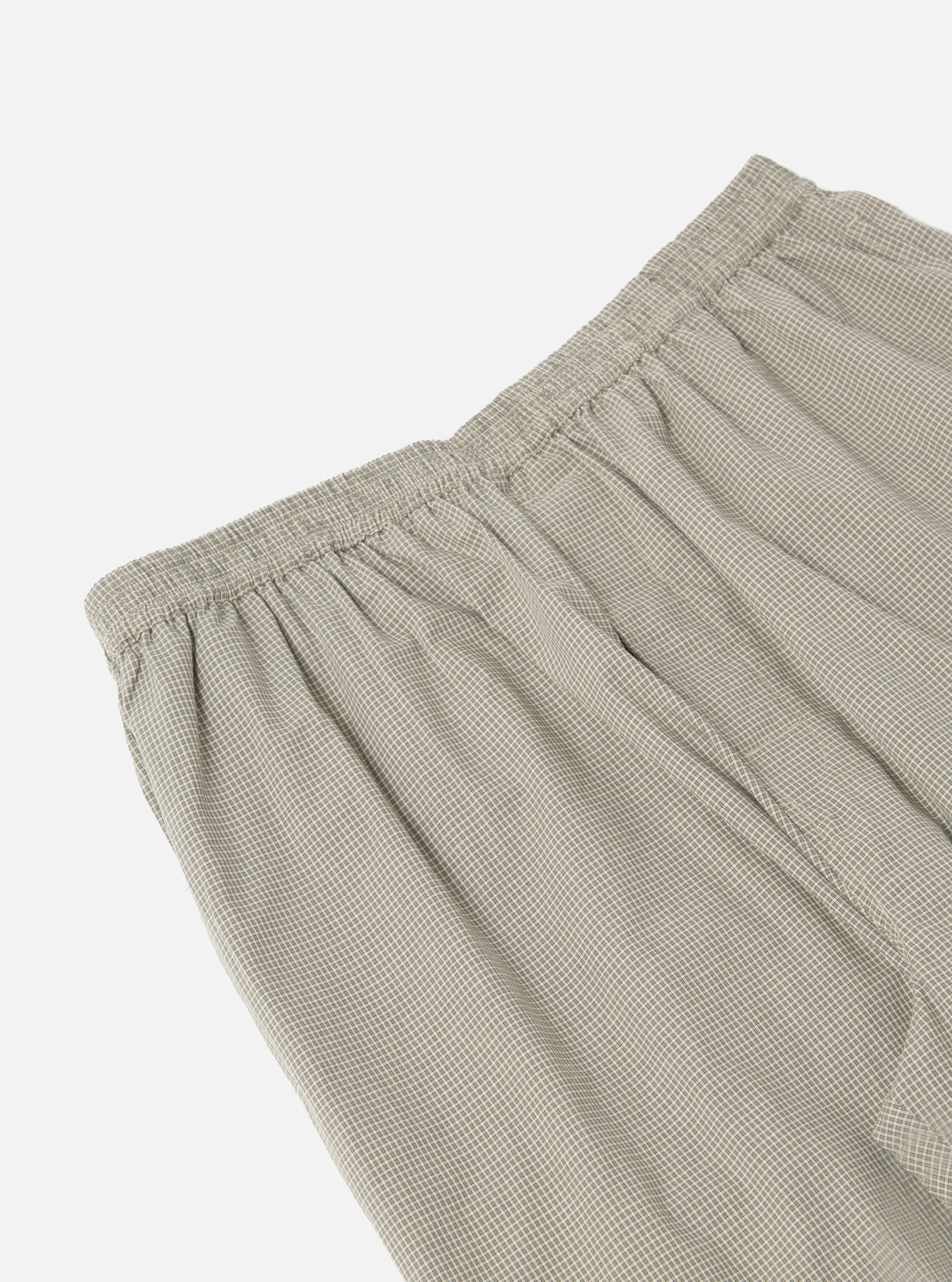 Green Tiny Check Long Pyjama Set