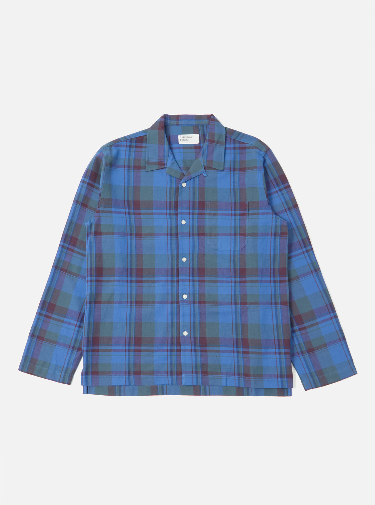 Blue Kip Check Long Pyjama Set