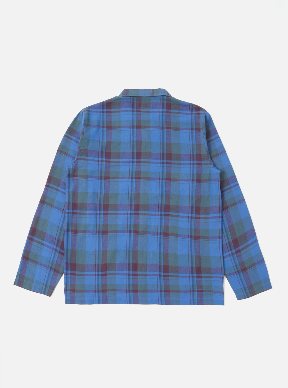 Blue Kip Check Long Pyjama Set