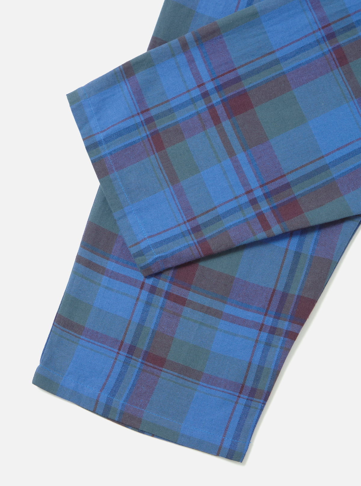 Blue Kip Check Long Pyjama Set