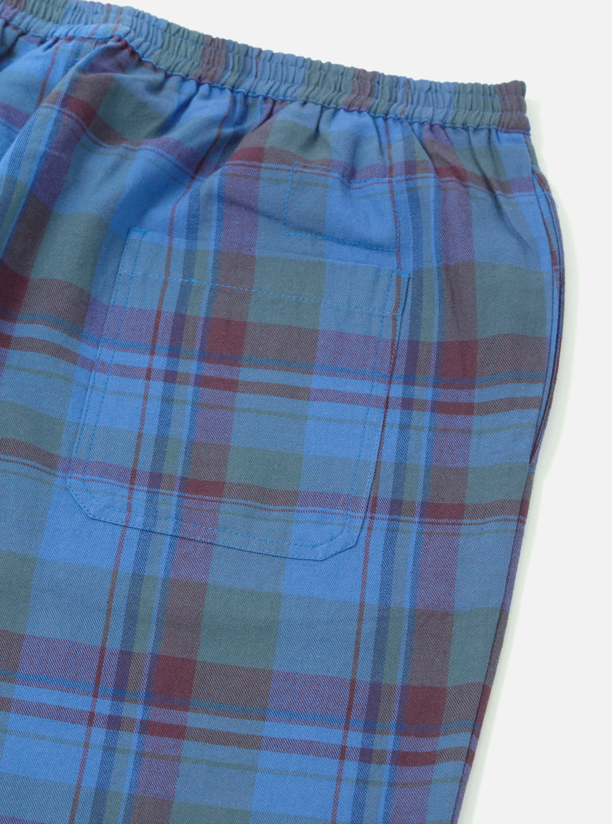 Blue Kip Check Long Pyjama Set