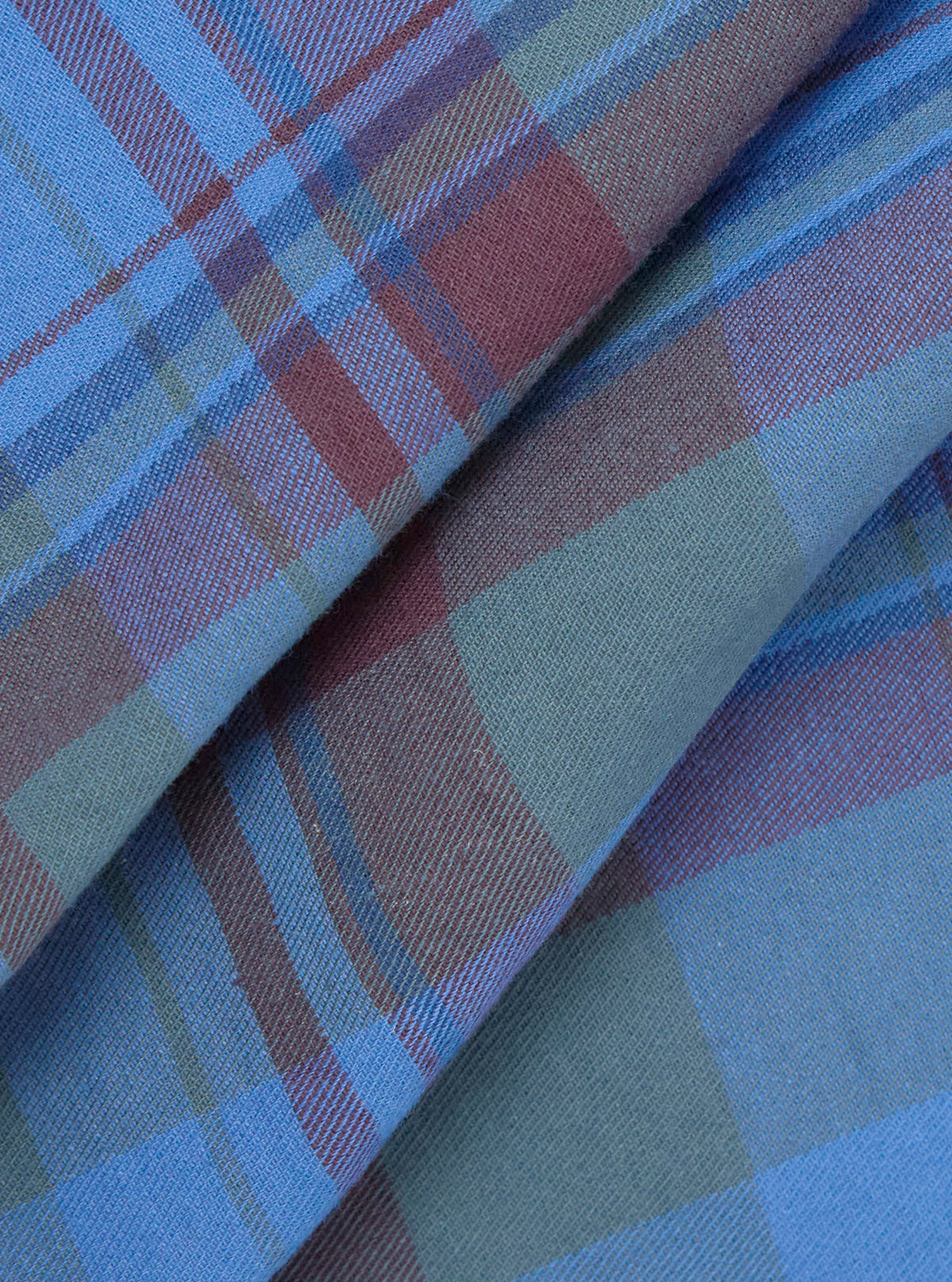 Blue Kip Check Long Pyjama Set