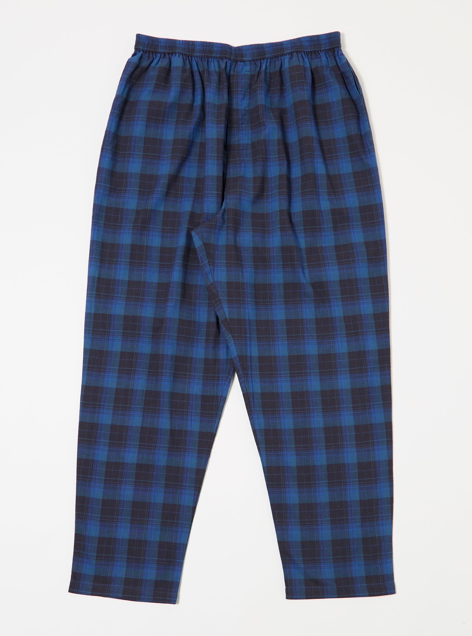 Navy/Blue Check Long Pyjama Set