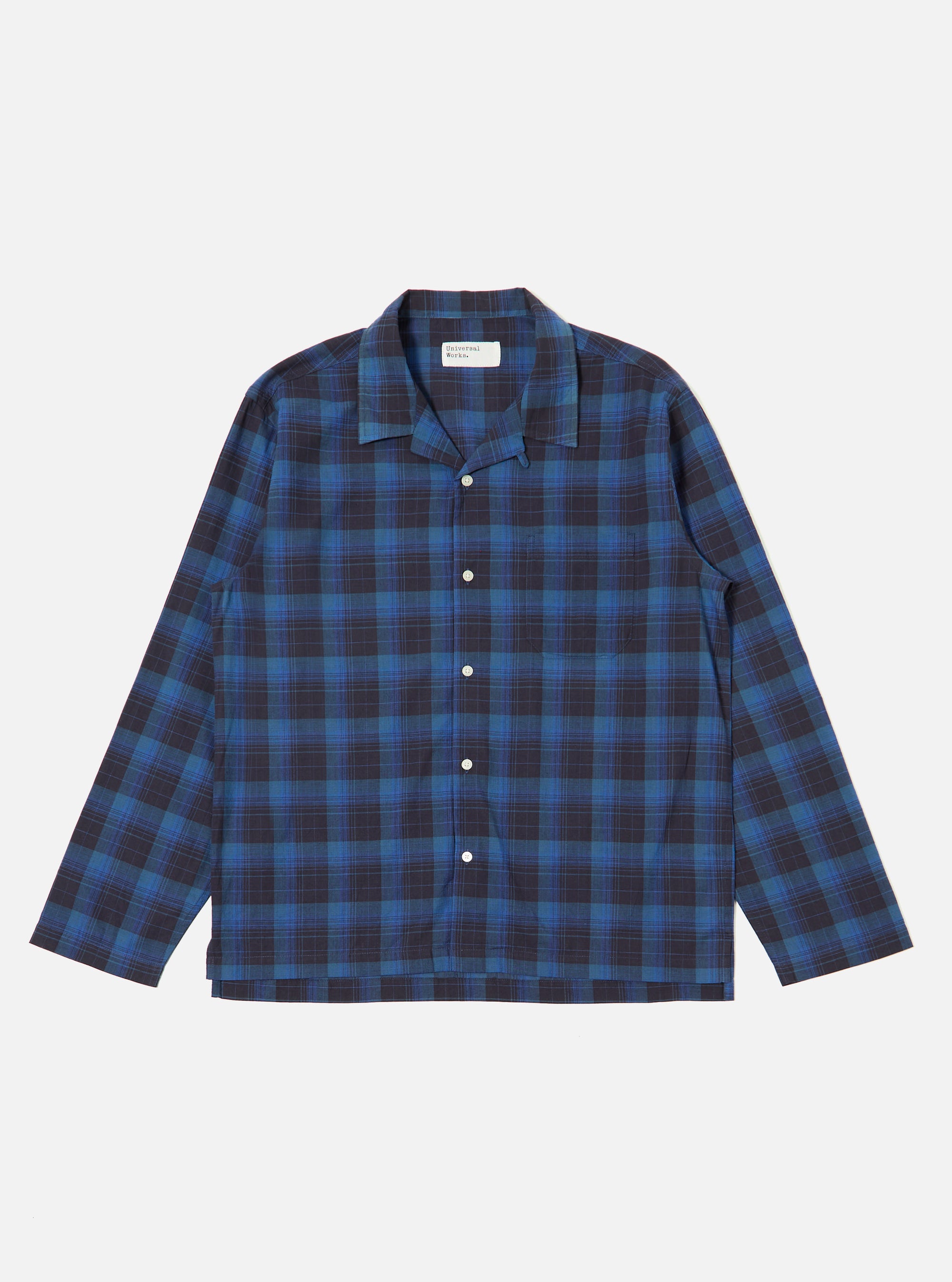 Navy/Blue Check Long Pyjama Set