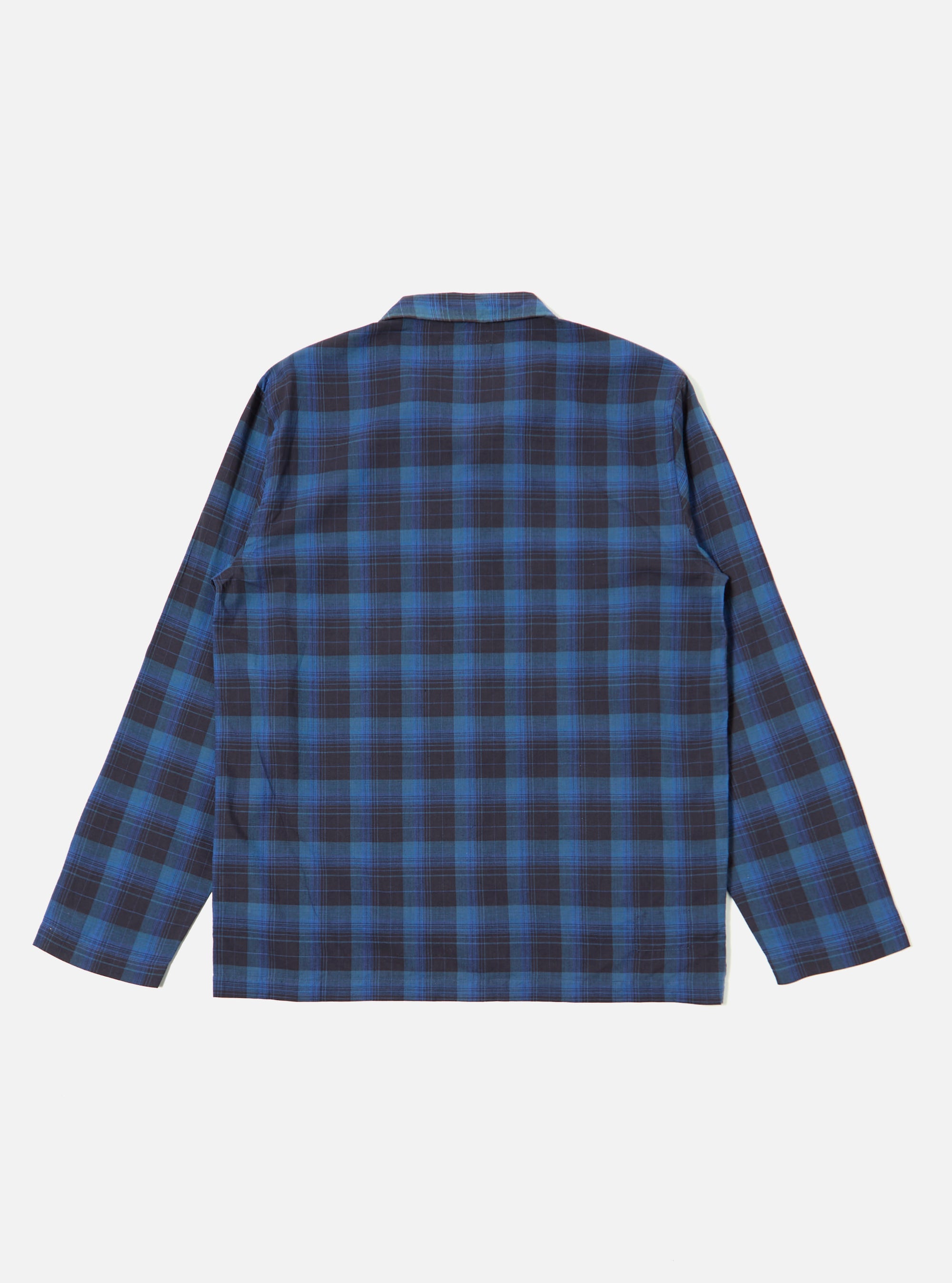 Navy/Blue Check Long Pyjama Set