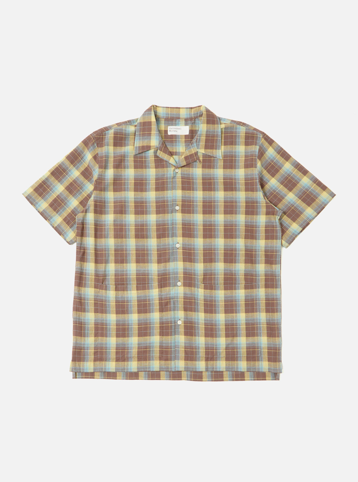 Yellow/Brown Check Short Pyjama Set