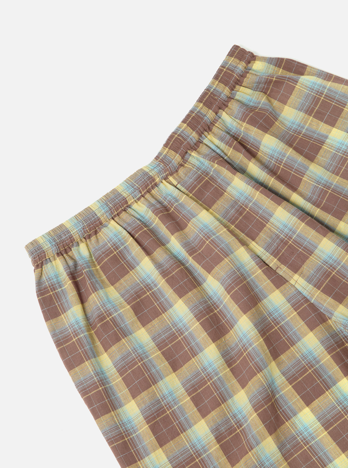 Yellow/Brown Check Short Pyjama Set