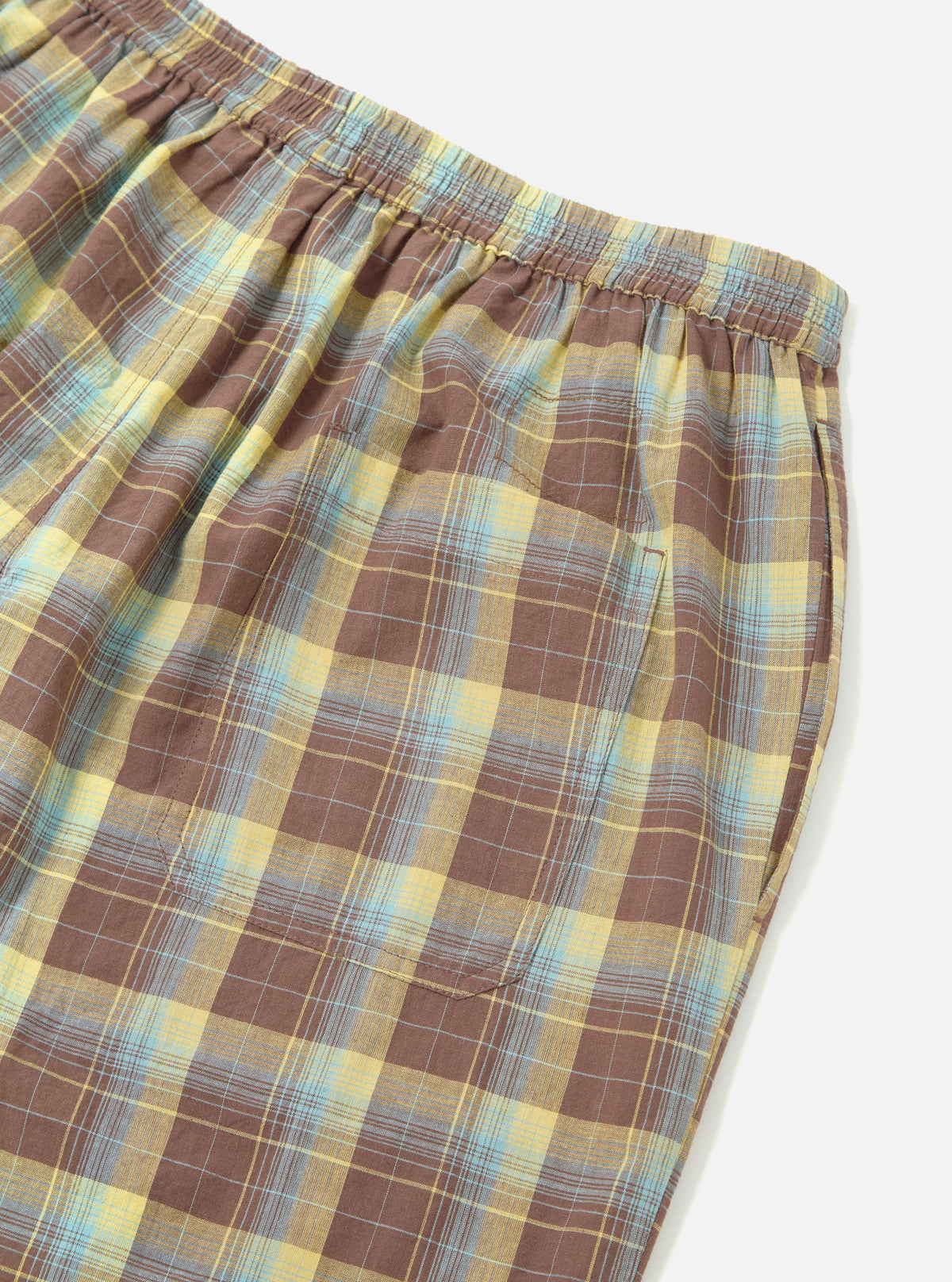 Yellow/Brown Check Short Pyjama Set