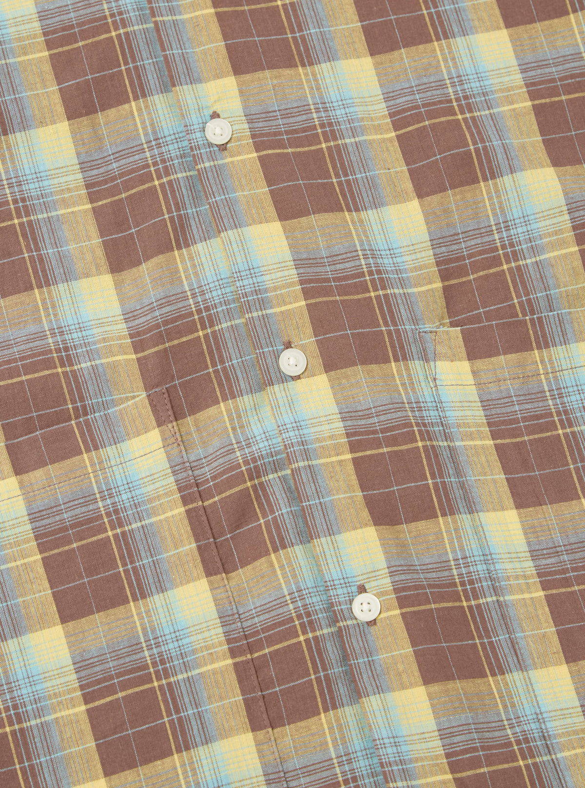 Yellow/Brown Check Short Pyjama Set