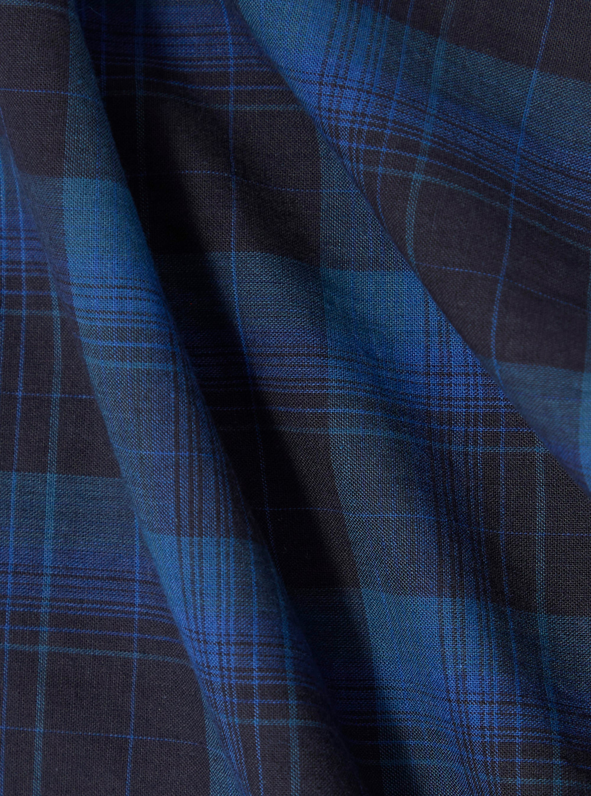 Navy/Blue Check Short Pyjama Set