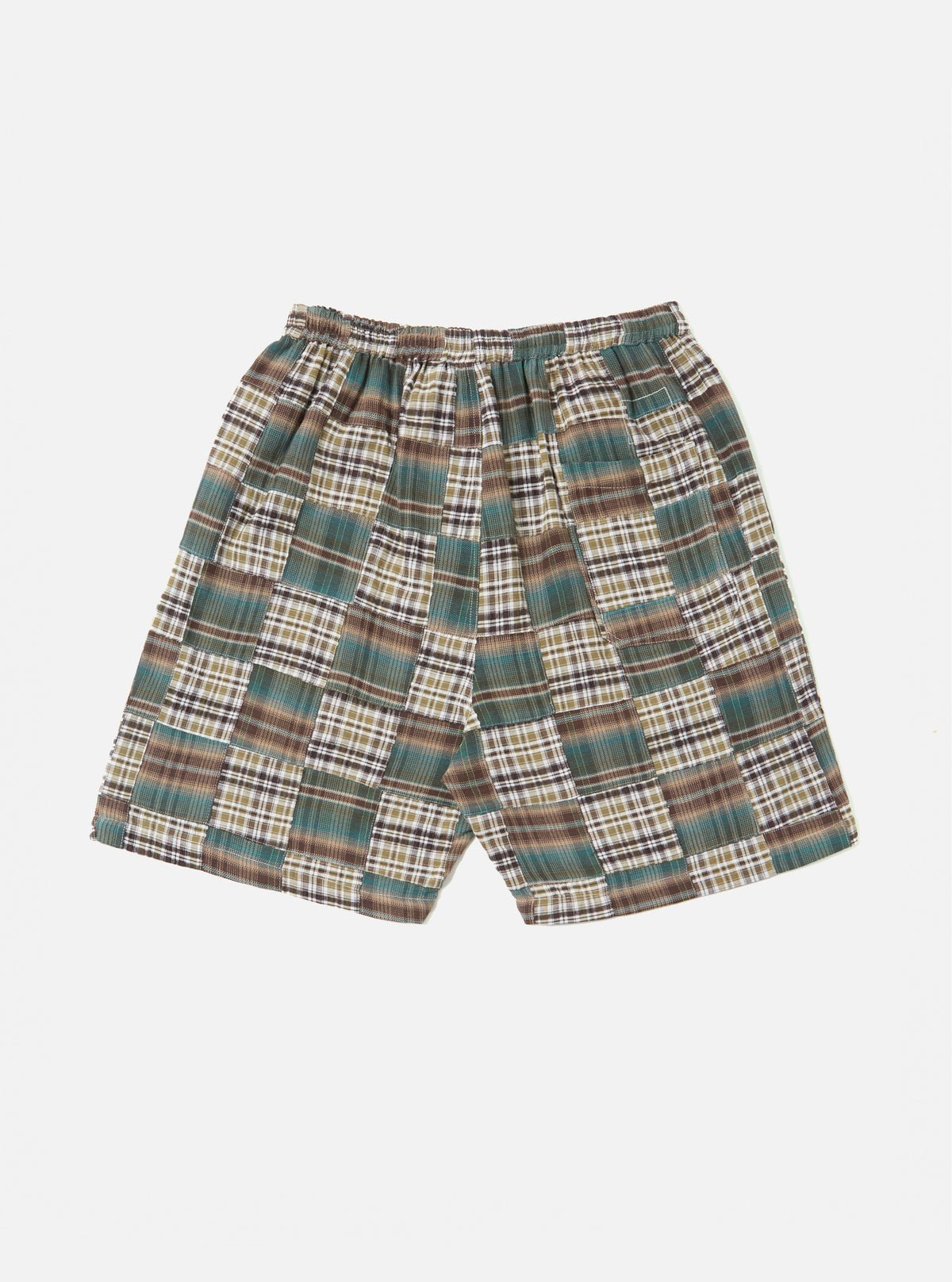 Green Patchwork Madras Pyjama Short