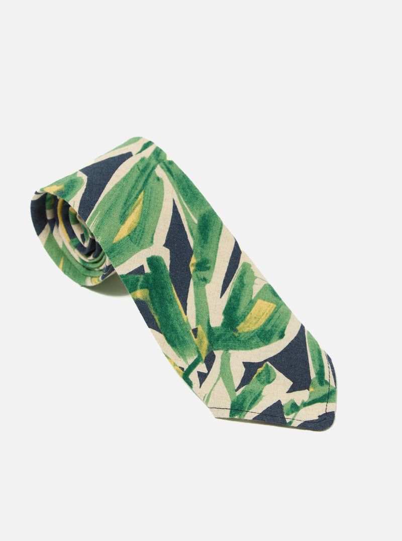 Navy Artist Flower Lincot Tie