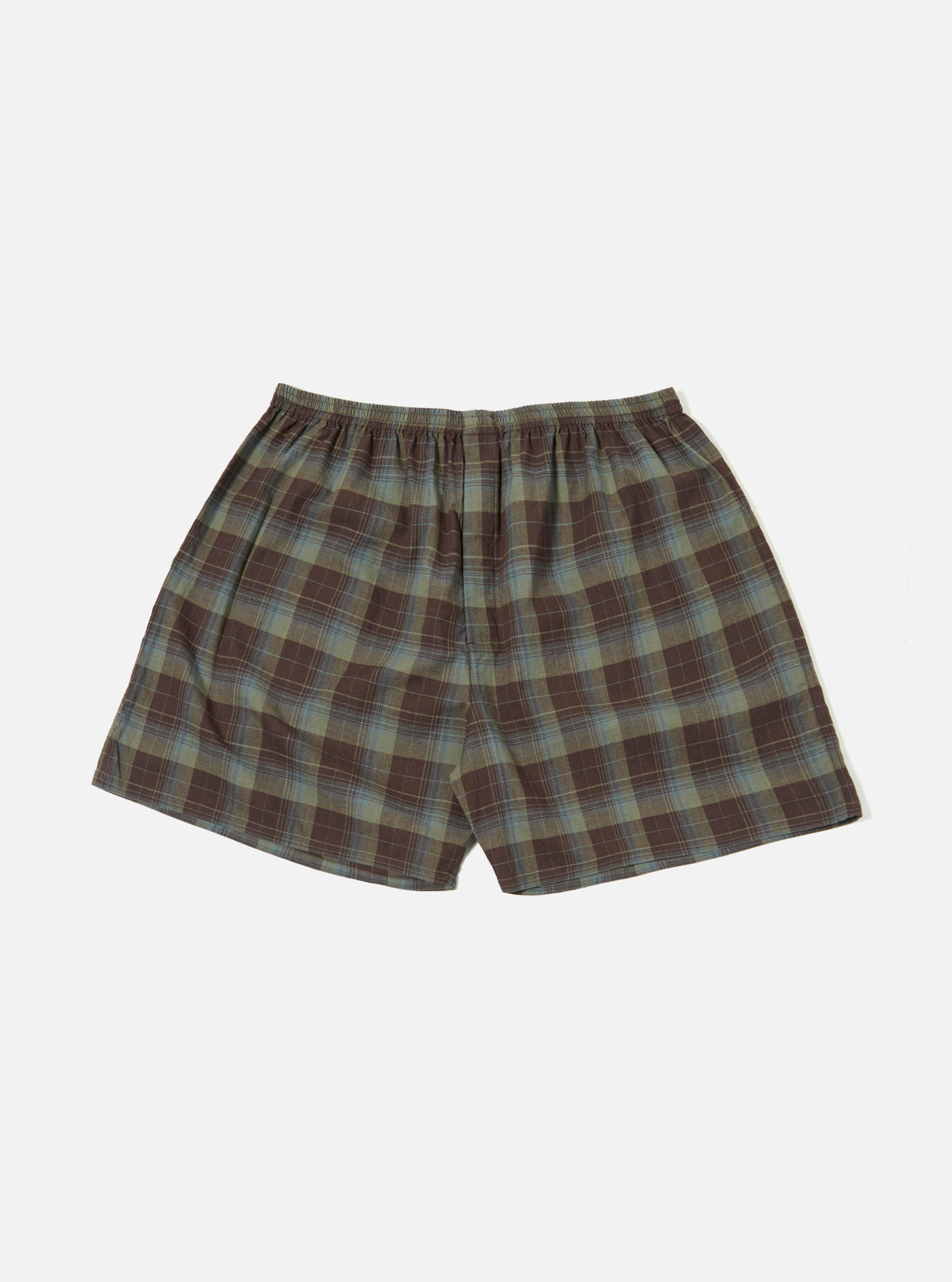 Green Patchwork Madras Boxer Short