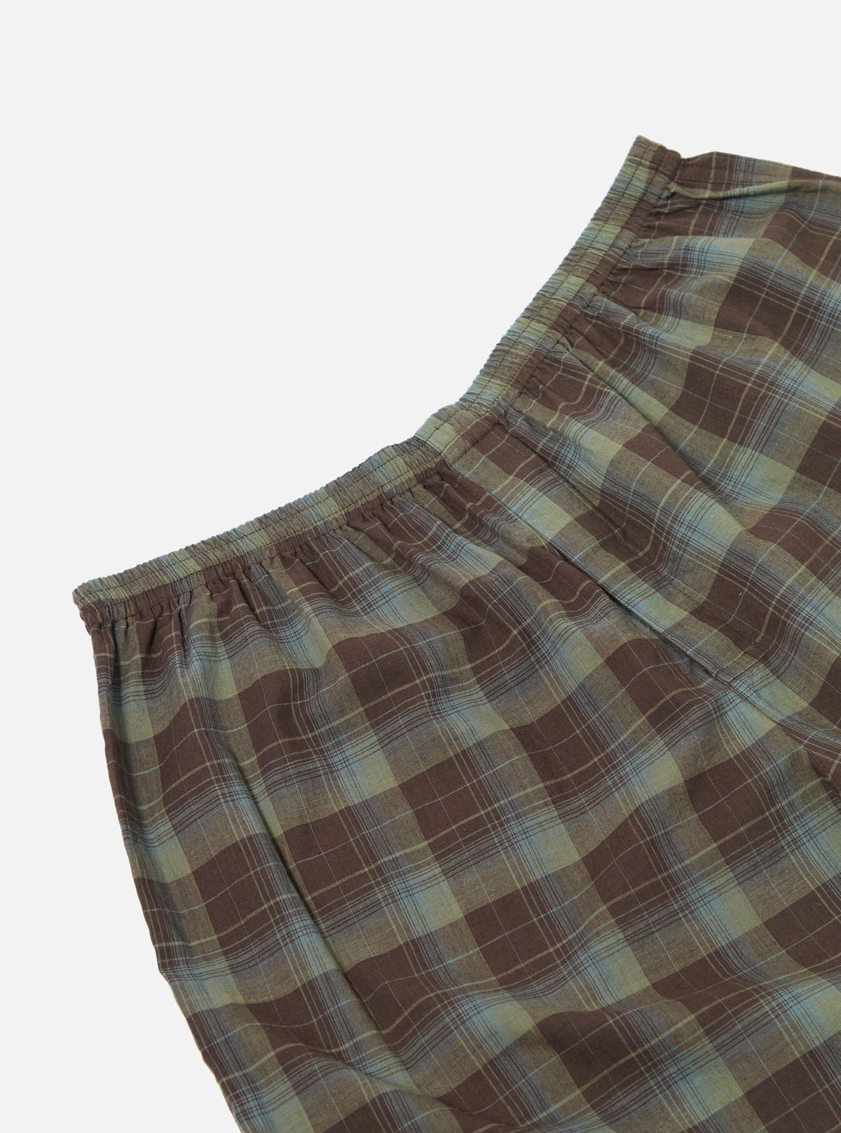 Green Patchwork Madras Boxer Short
