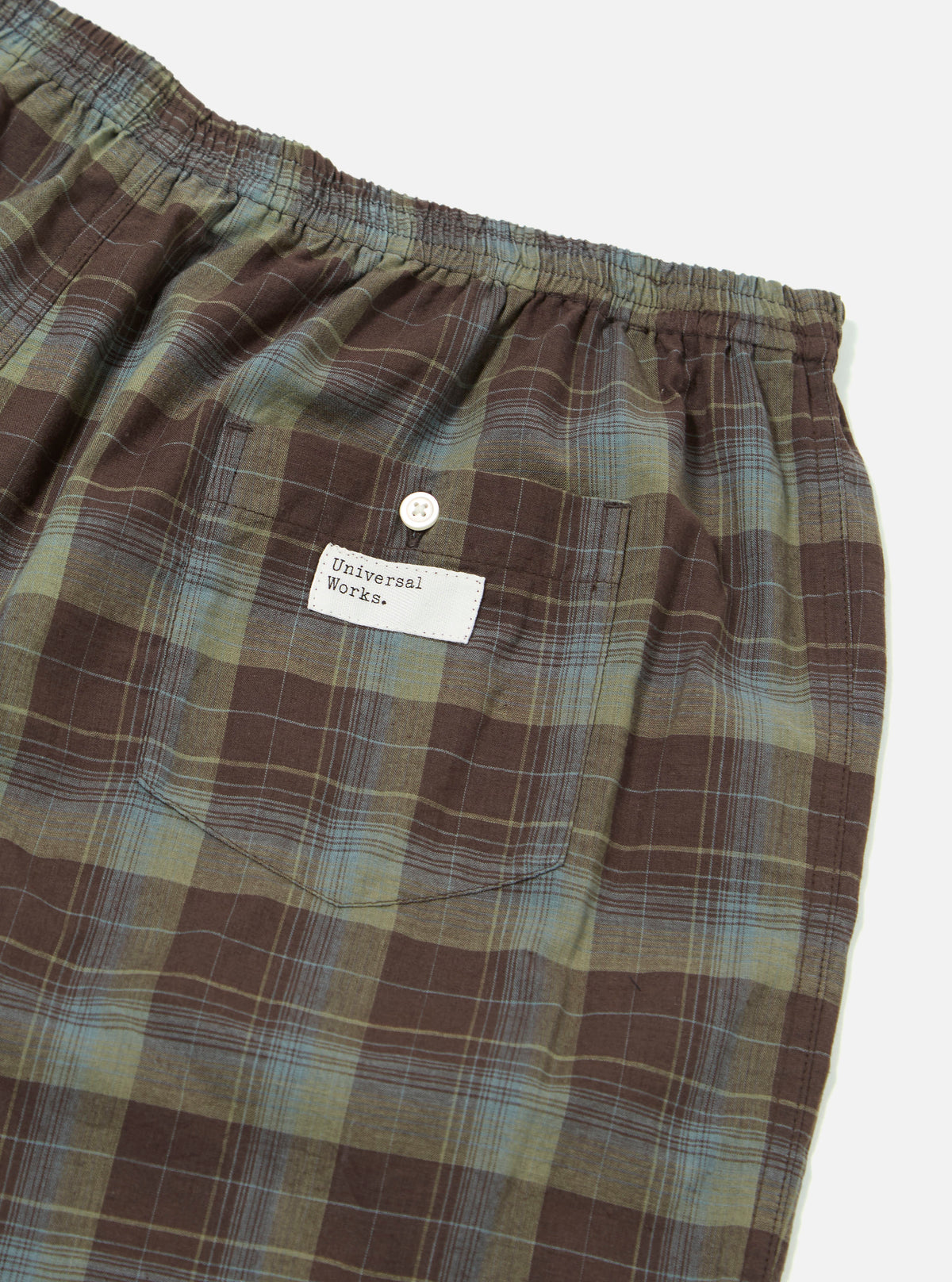 Green Patchwork Madras Boxer Short