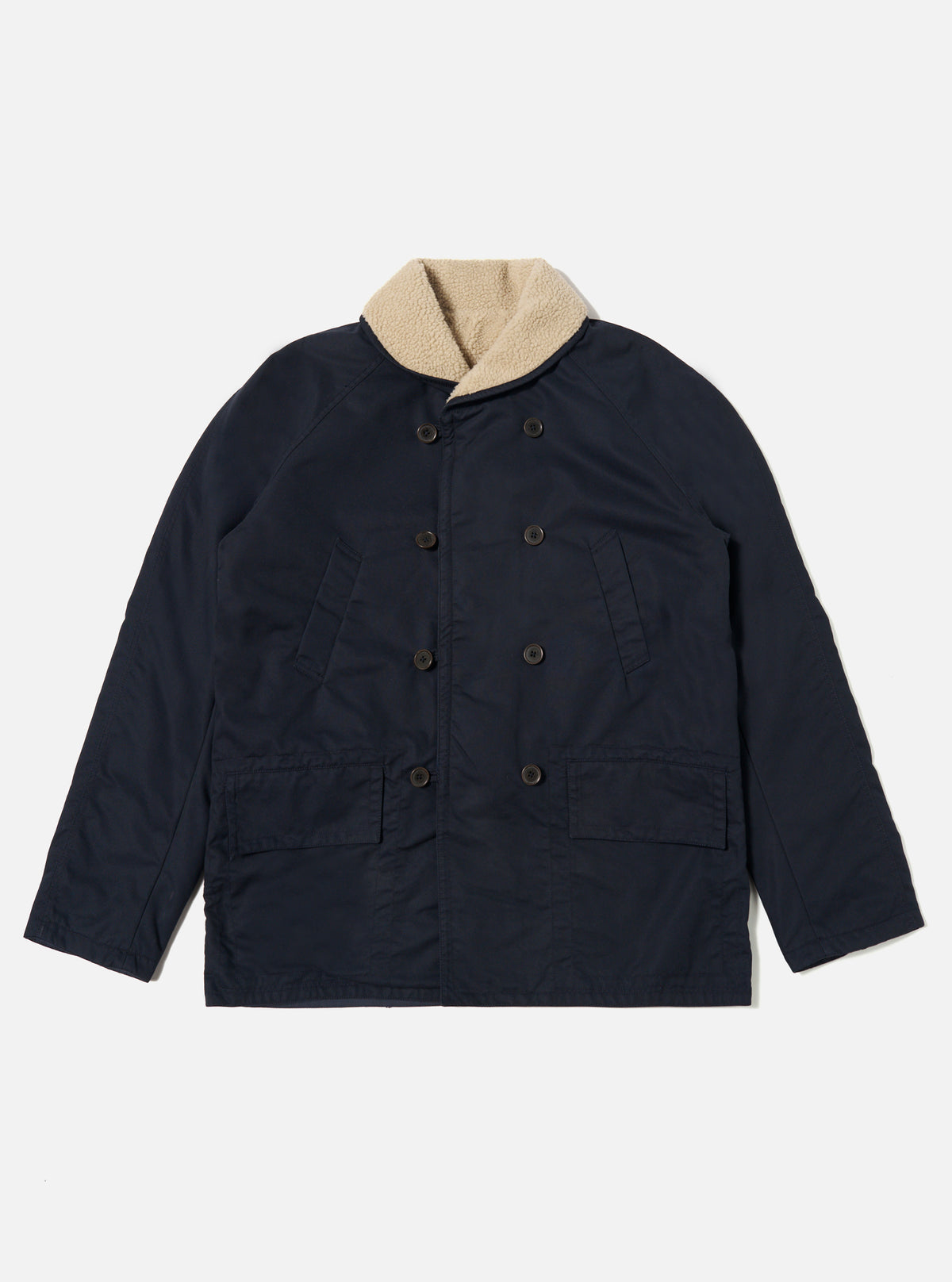 Navy Brushed Polytech/Sherpa Reversible Mackinaw Jacket