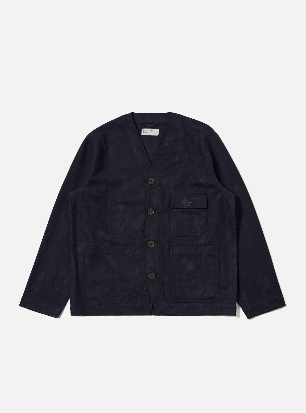 Navy Flower Print Flannel Cabin Jacket