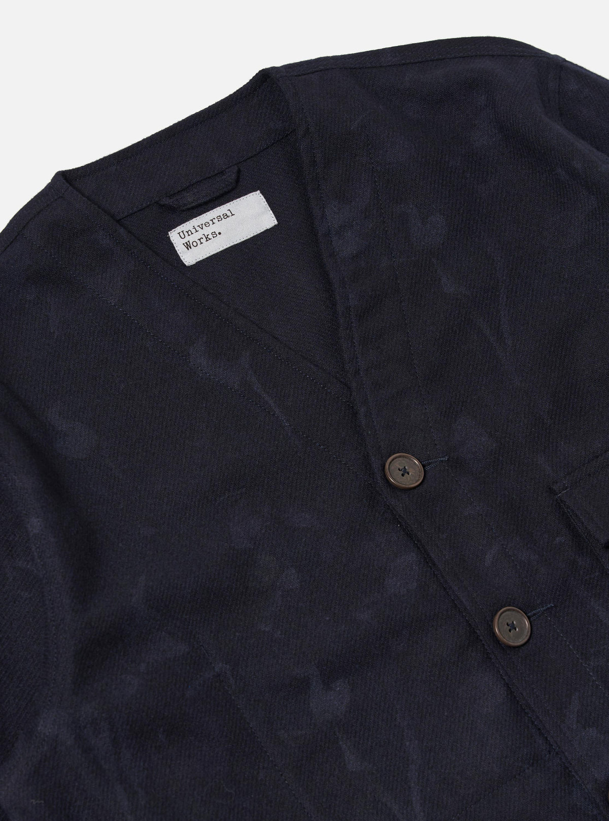Navy Flower Print Flannel Cabin Jacket