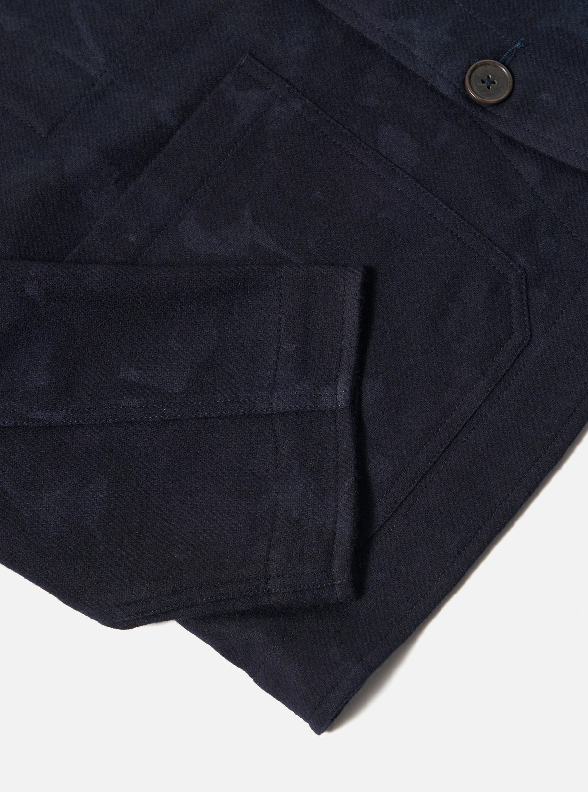Navy Flower Print Flannel Cabin Jacket