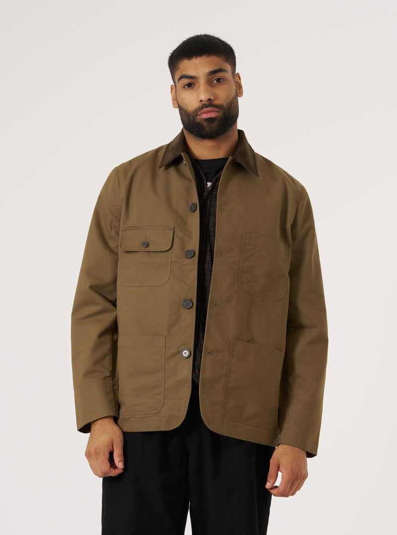 Khaki Brushed Polytech Merchant Jacket