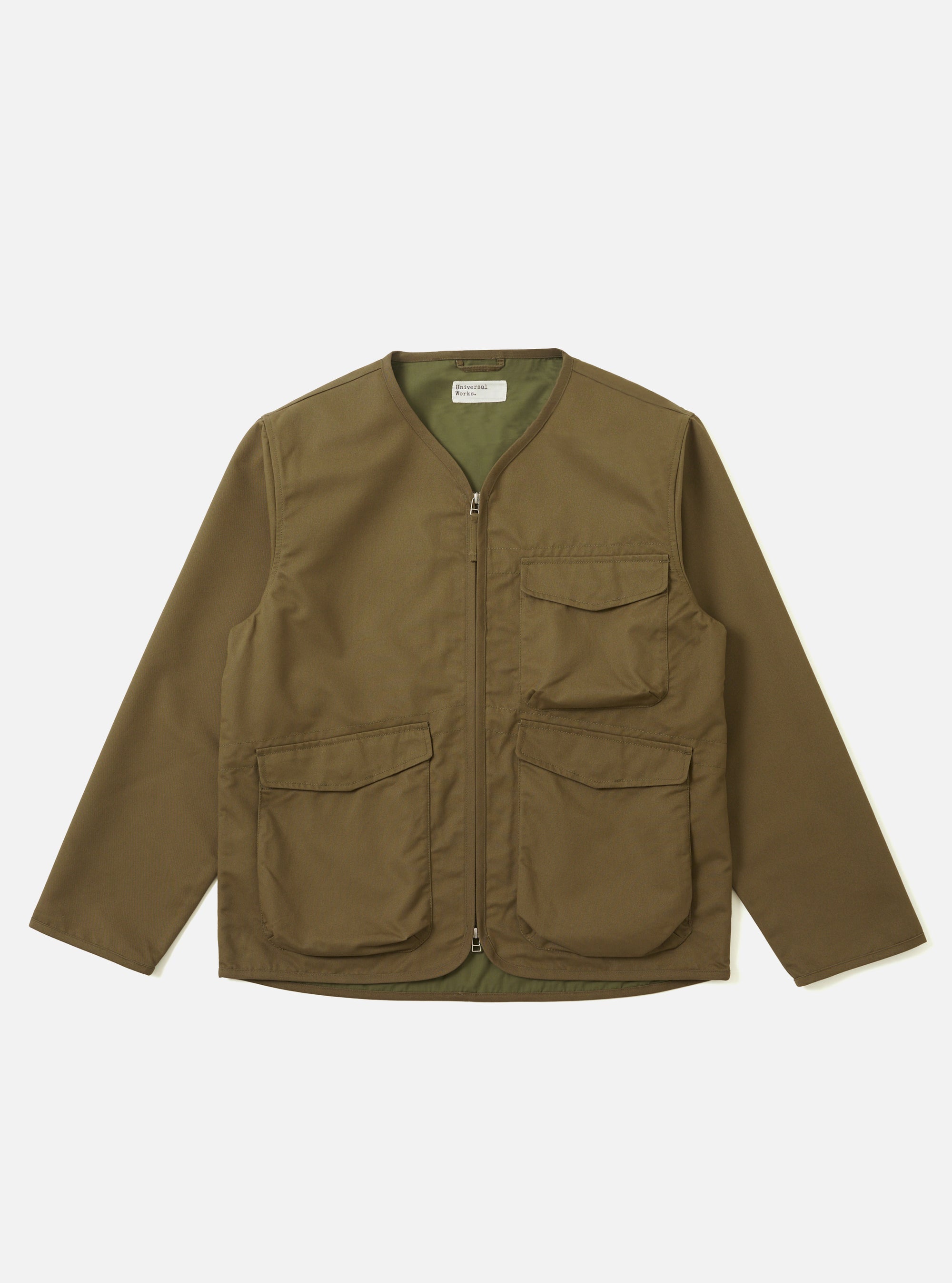 Khaki Brushed Polytech Parachute Liner Jacket