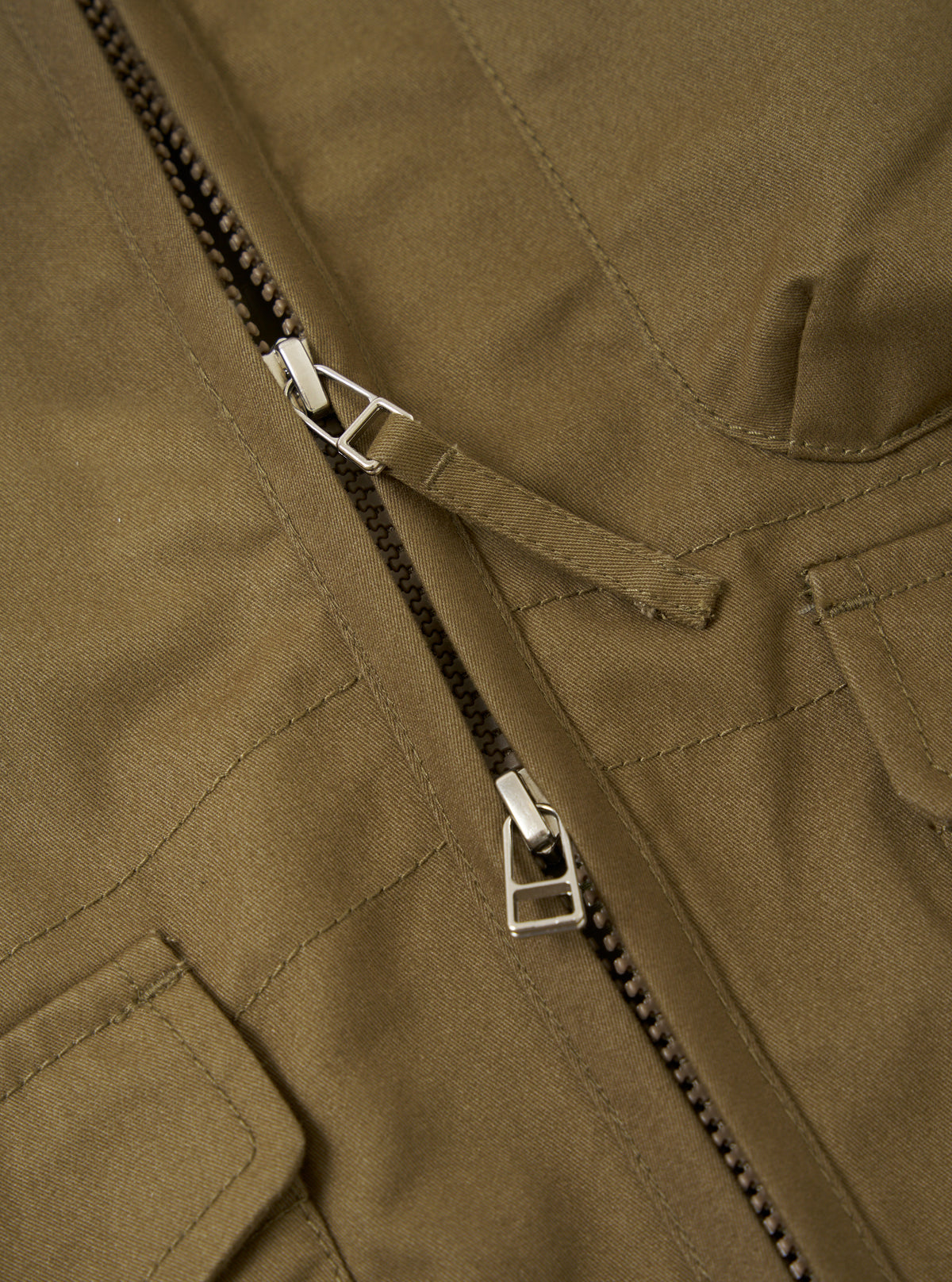 Khaki Brushed Polytech Parachute Liner Jacket