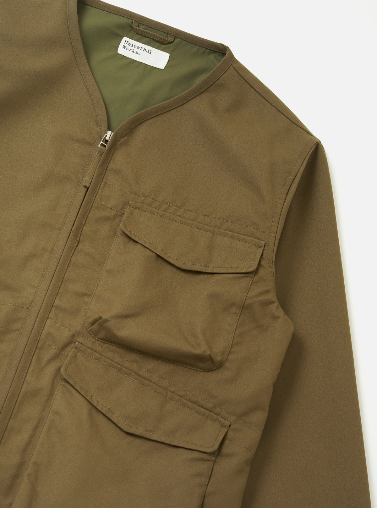 Khaki Brushed Polytech Parachute Liner Jacket