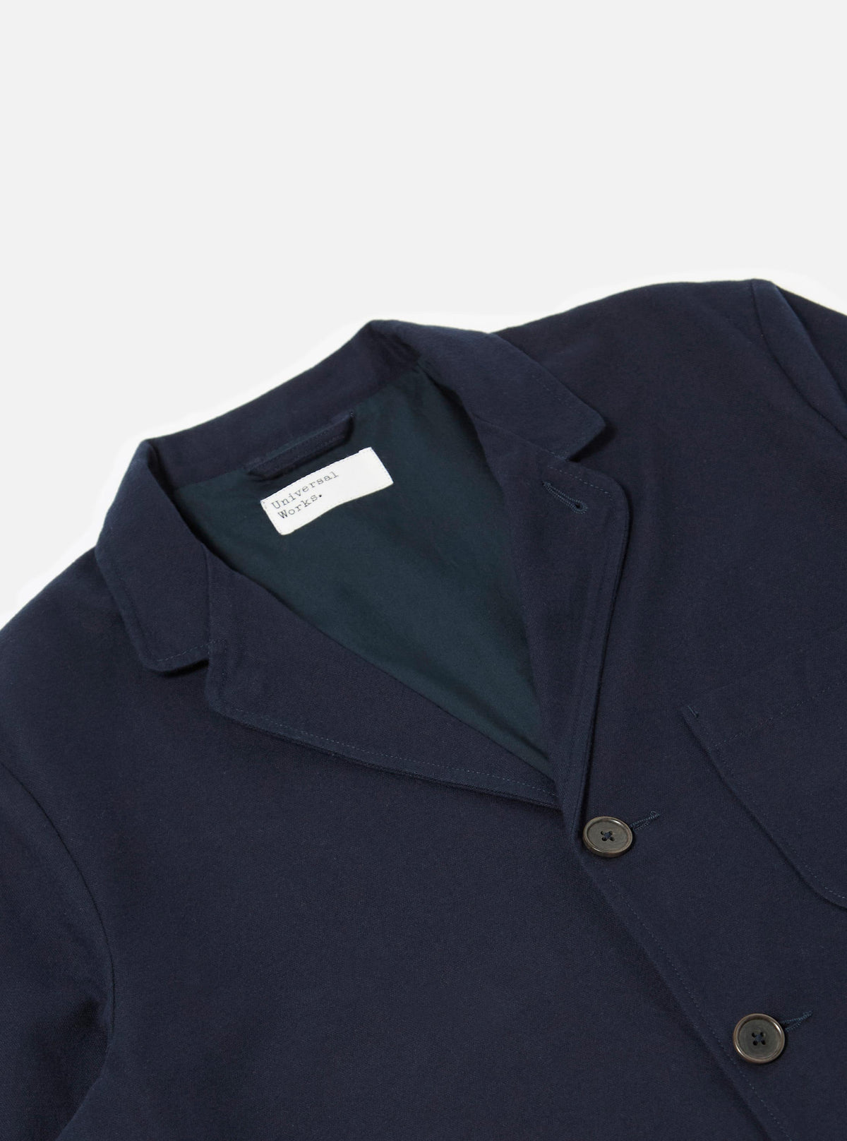 Navy Brushed Moleskin Three Button Jacket