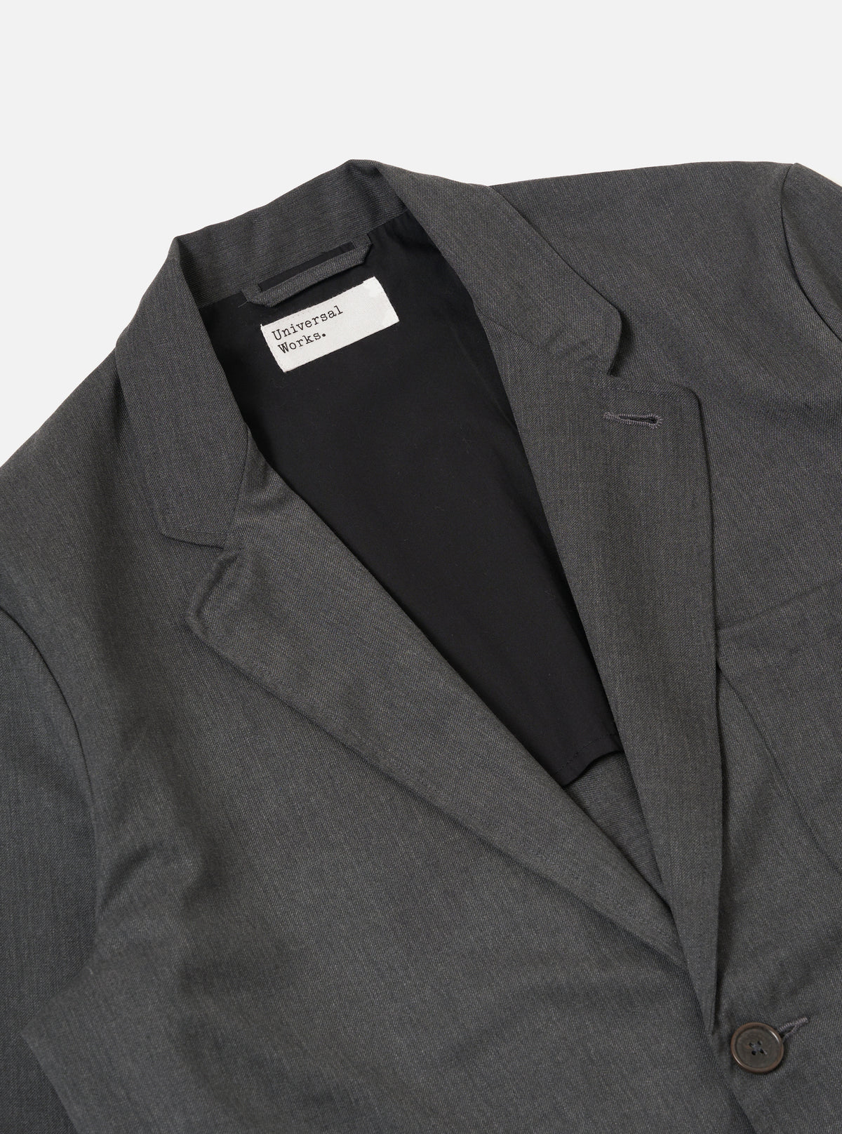 Charcoal Travel Suiting Two Button Jacket