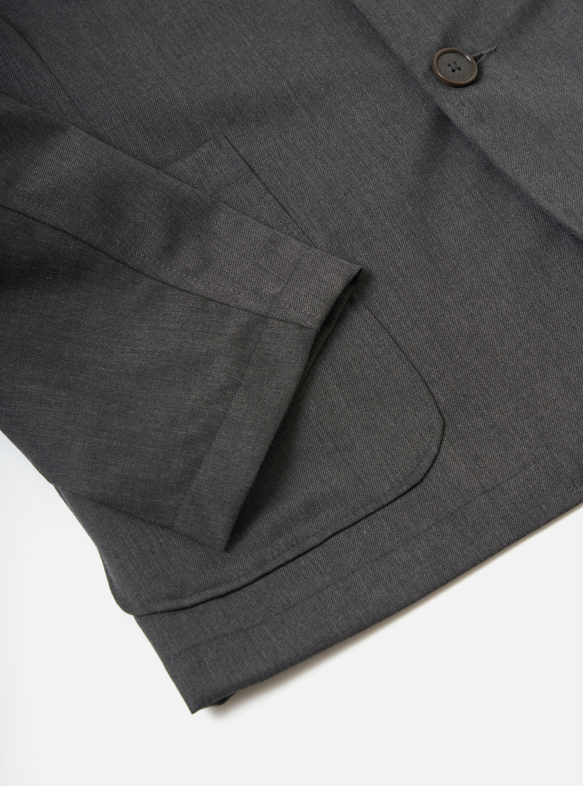 Charcoal Travel Suiting Two Button Jacket