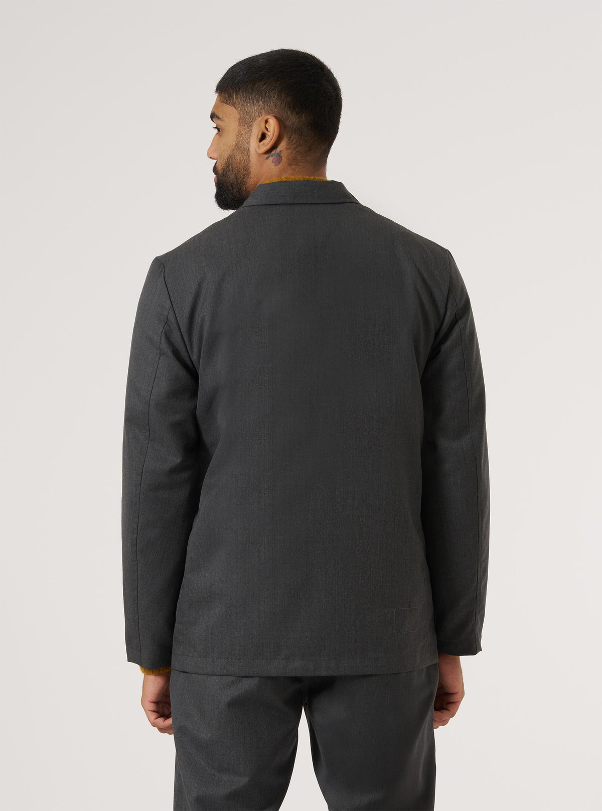Charcoal Travel Suiting Two Button Jacket