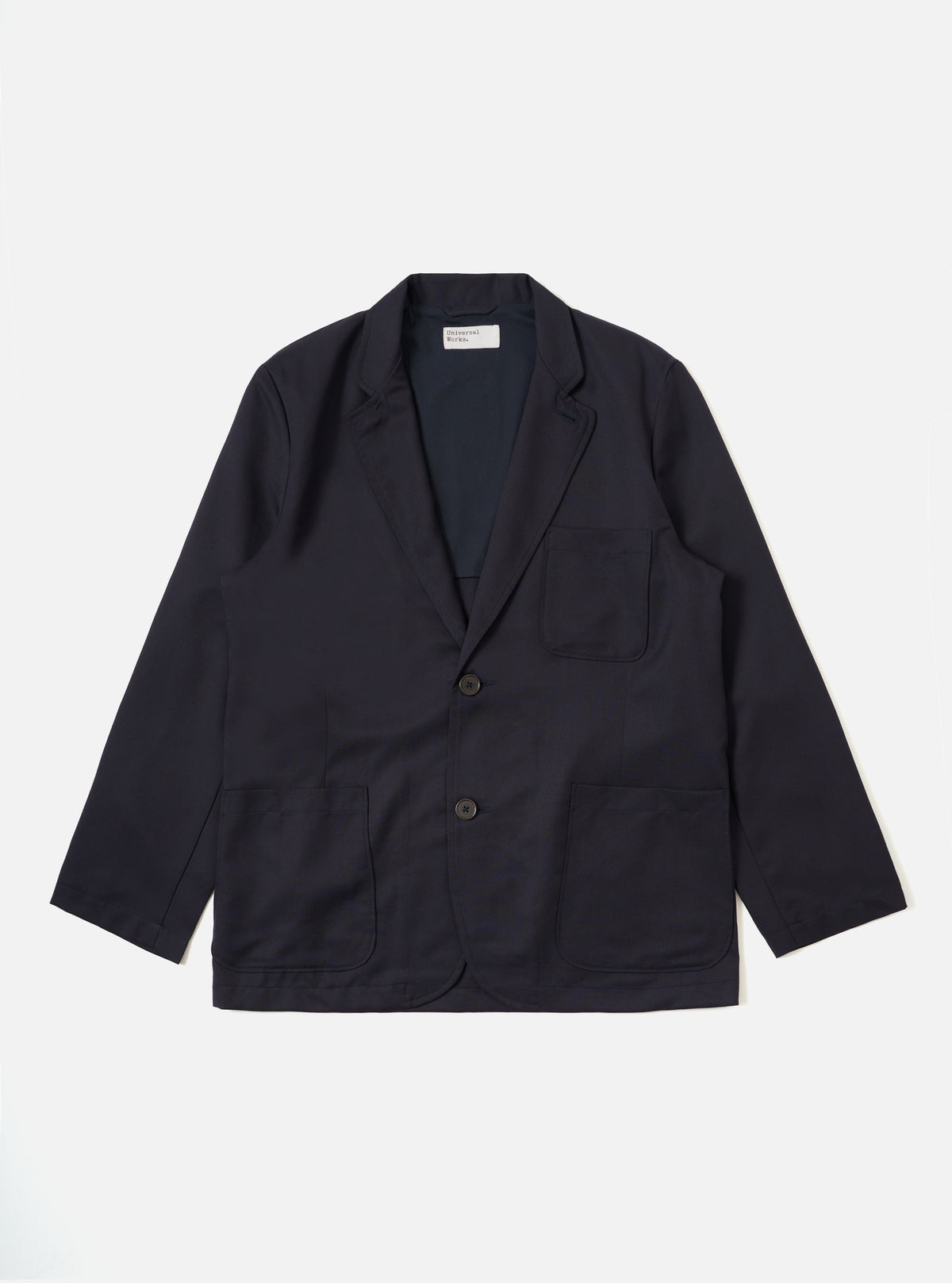 Navy Travel Suiting Two Button Jacket