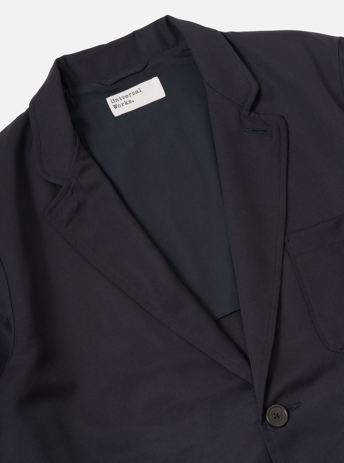 Navy Travel Suiting Two Button Jacket