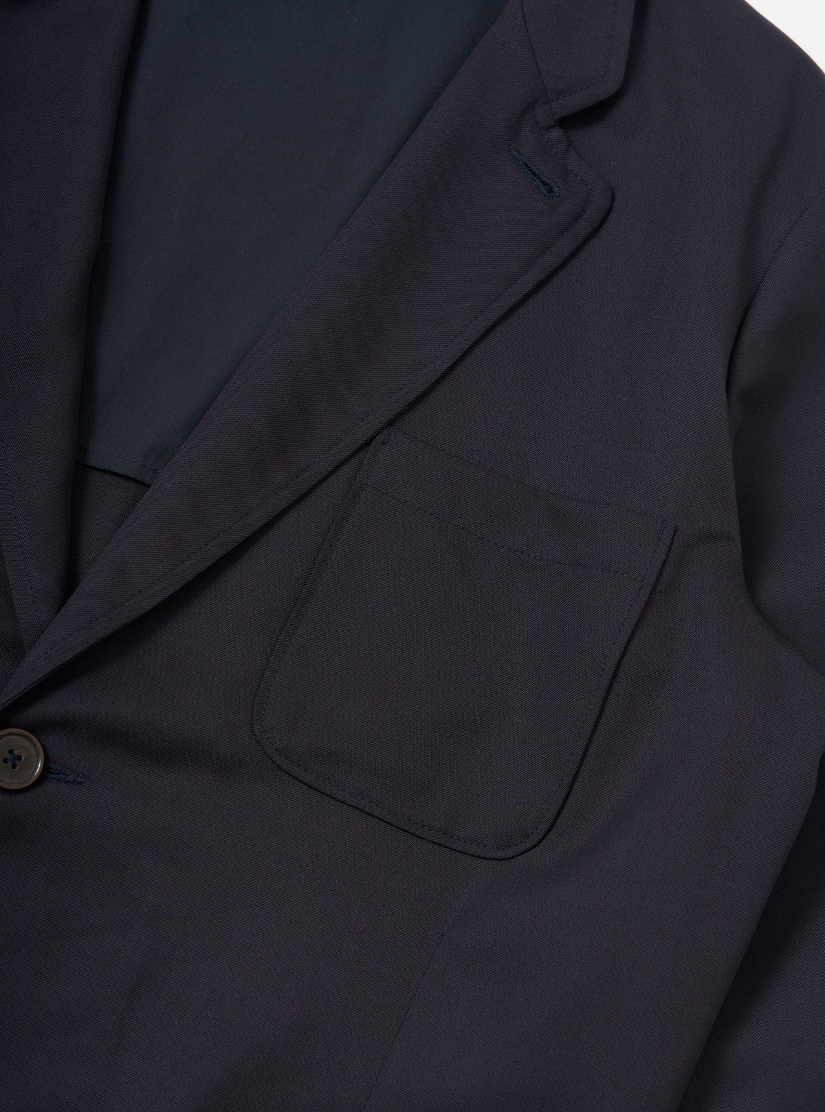 Navy Travel Suiting Two Button Jacket