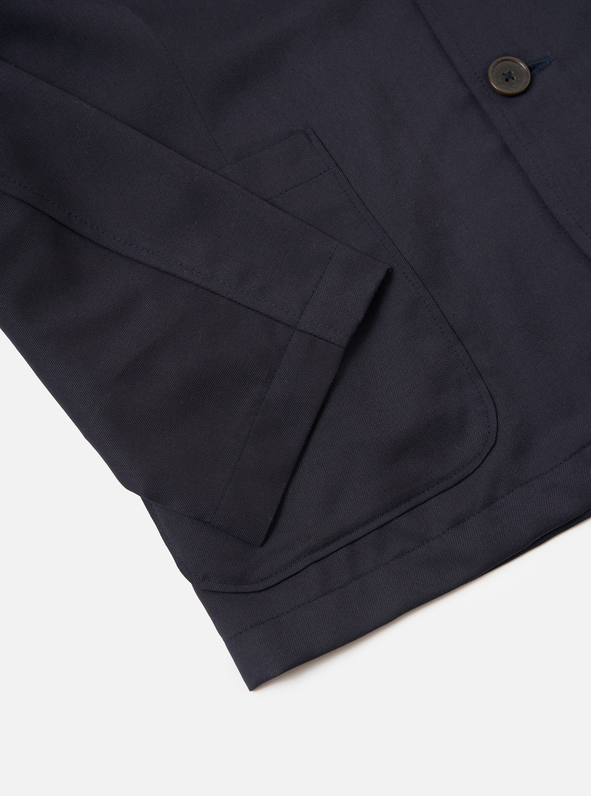 Navy Travel Suiting Two Button Jacket
