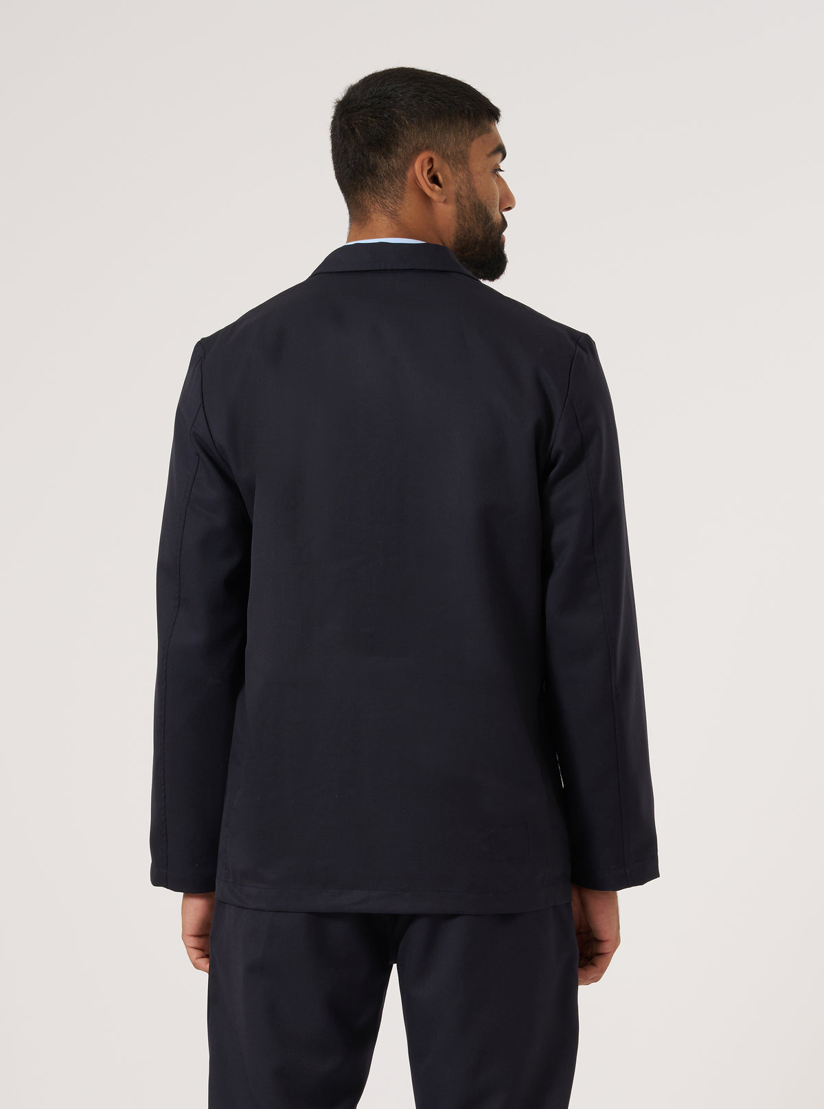 Navy Travel Suiting Two Button Jacket