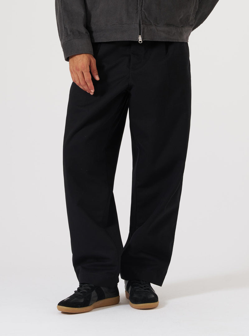 Black Brushed Polytech Duke Pant