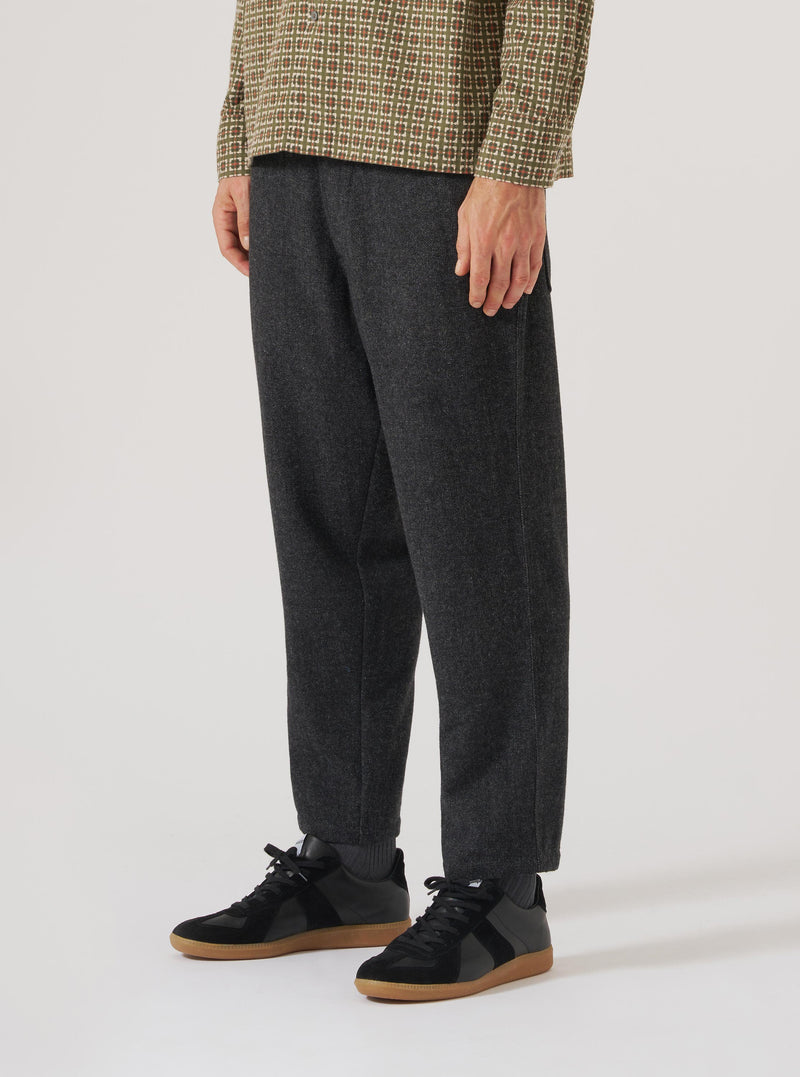 Grey Anders Wool Upcycled Hi Water Trouser