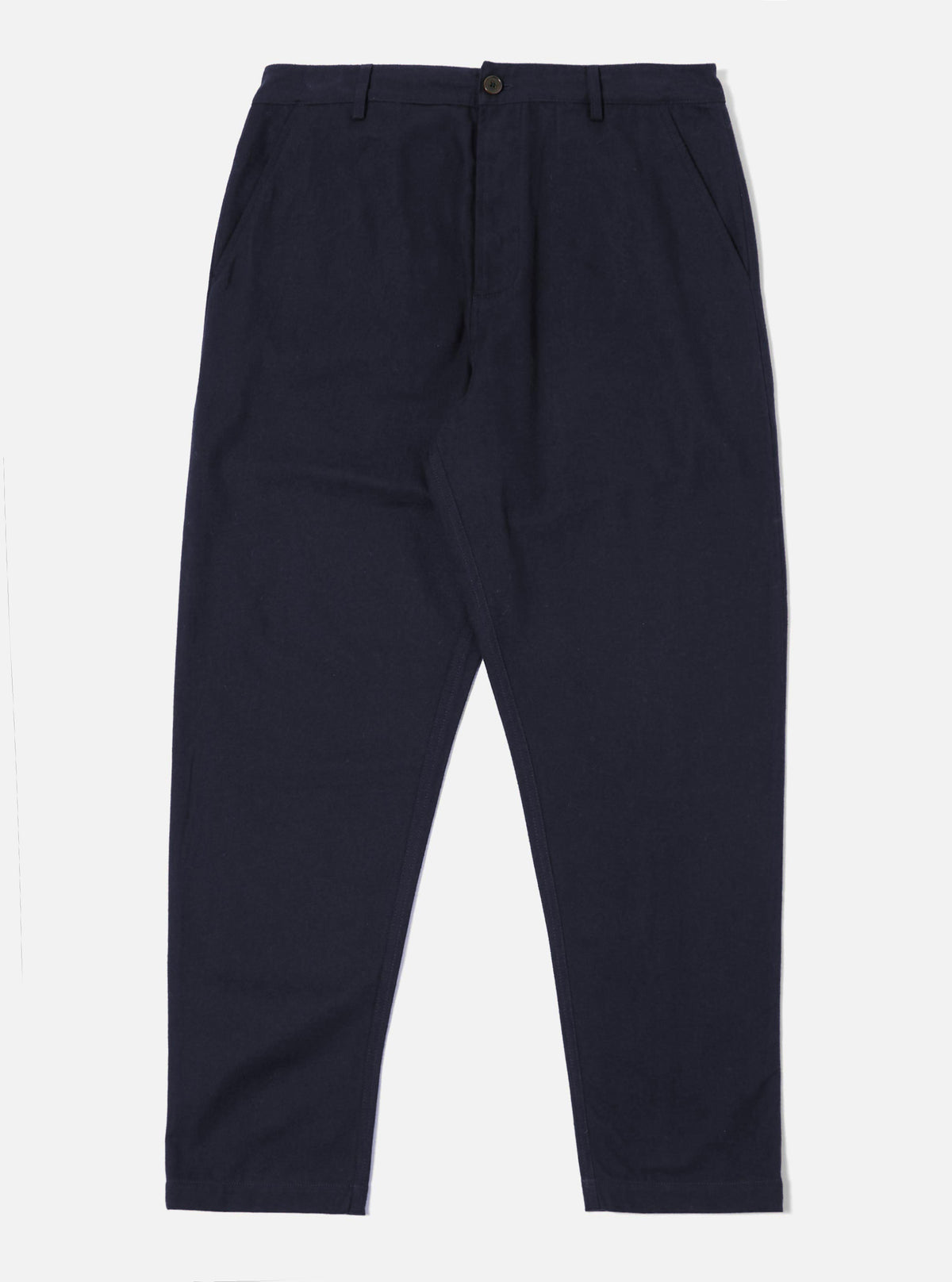 Navy Brushed Moleskin Military Chino