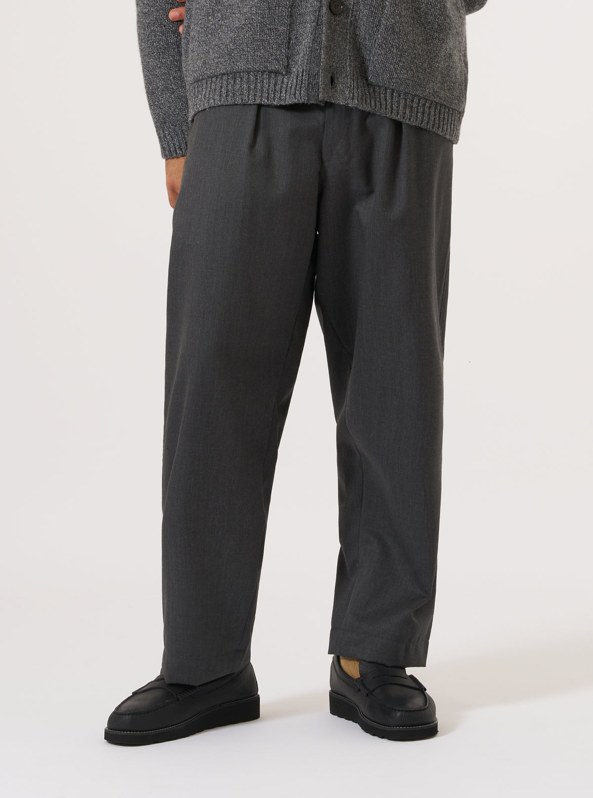 Charcoal Travel Suiting Oxford Pant