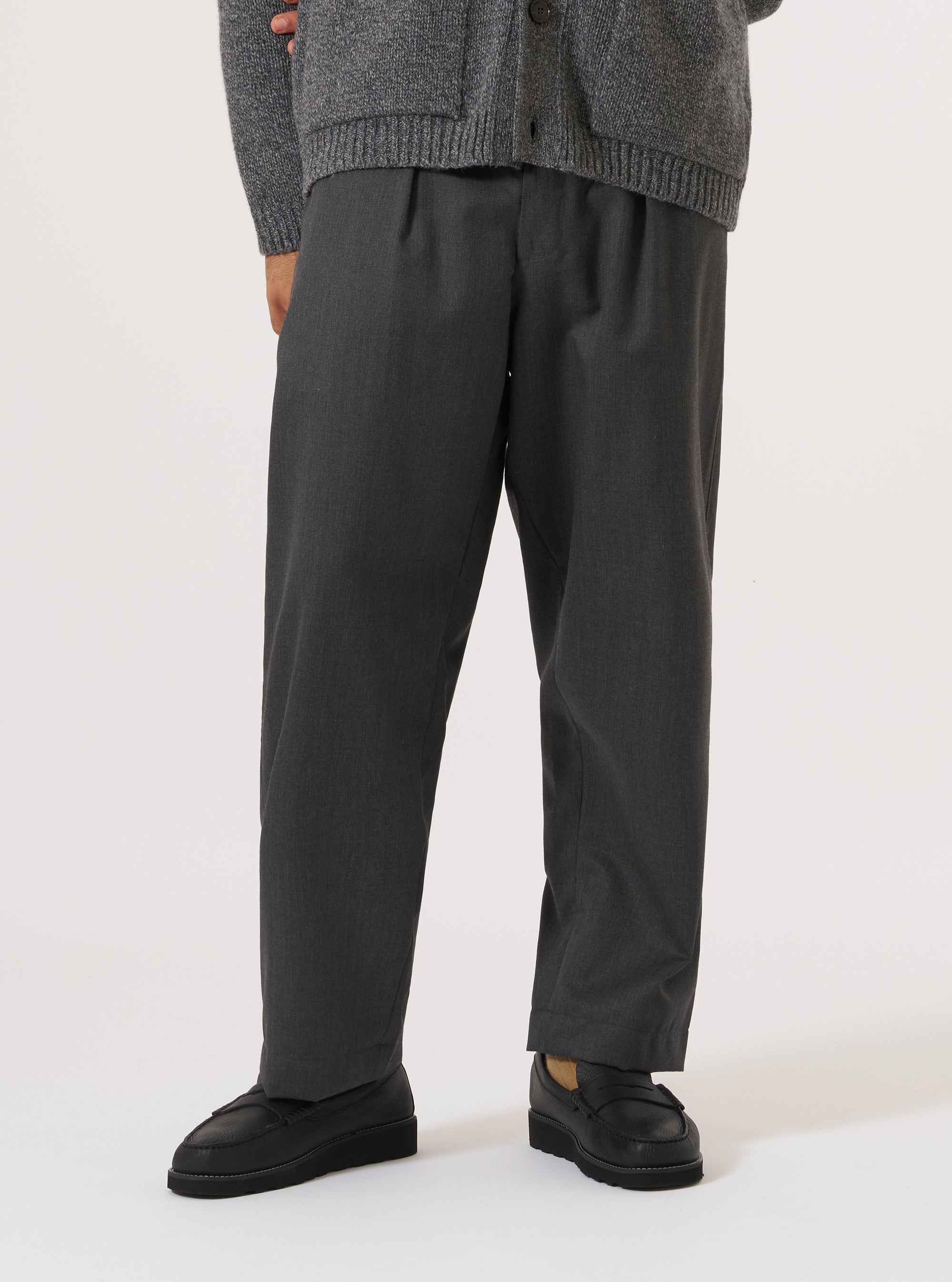 Charcoal Travel Suiting Oxford Pant