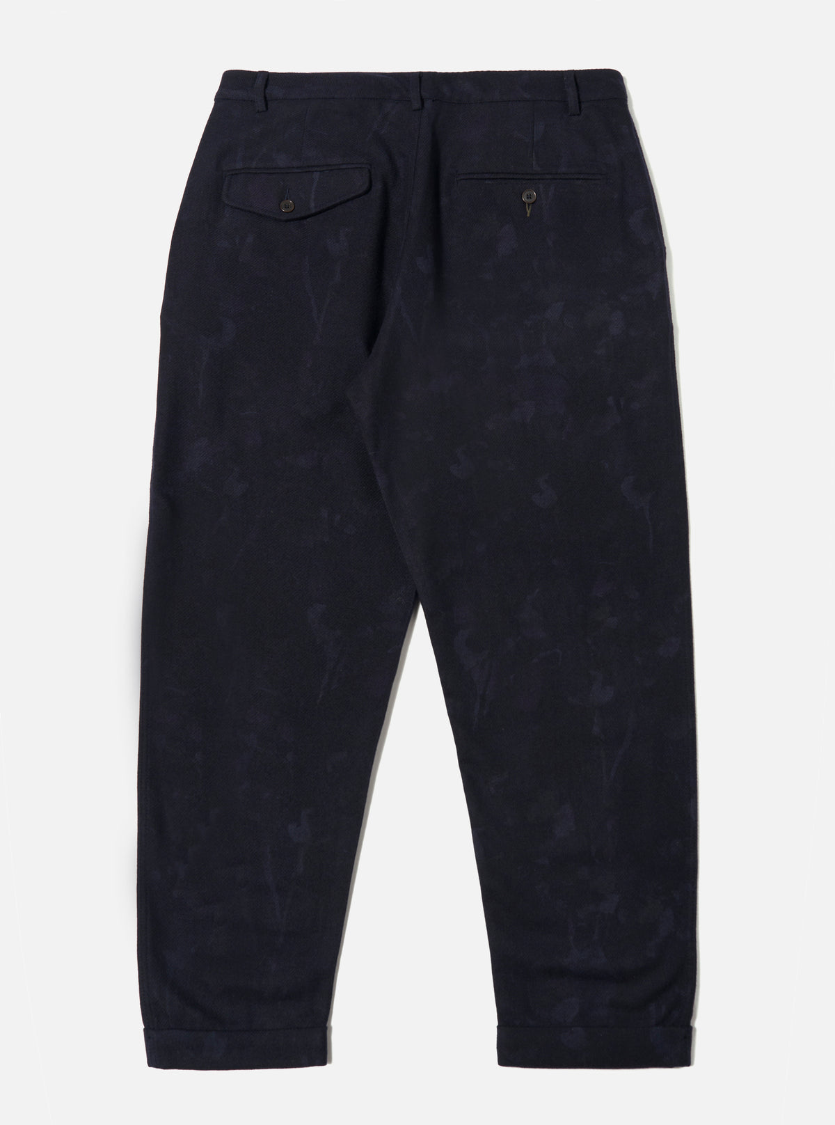 Navy Flower Print Flannel Super Chino
