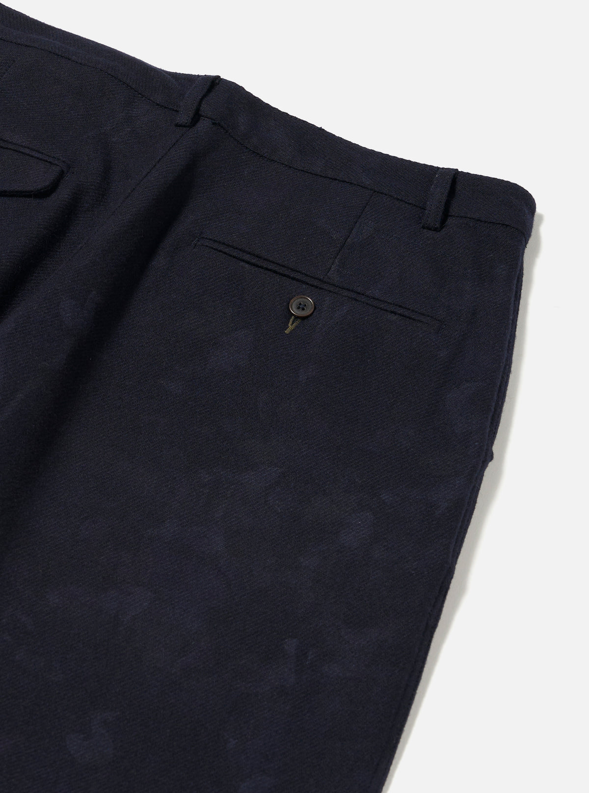 Navy Flower Print Flannel Super Chino
