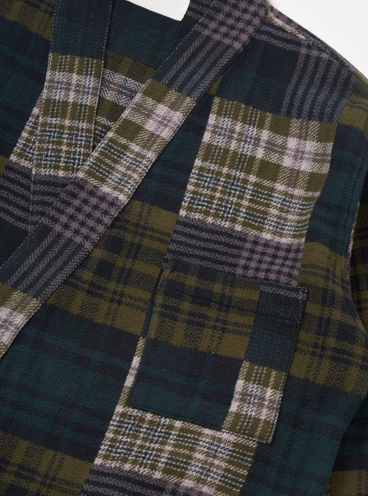Green Japanese Patchwork Kyoto Work Jacket