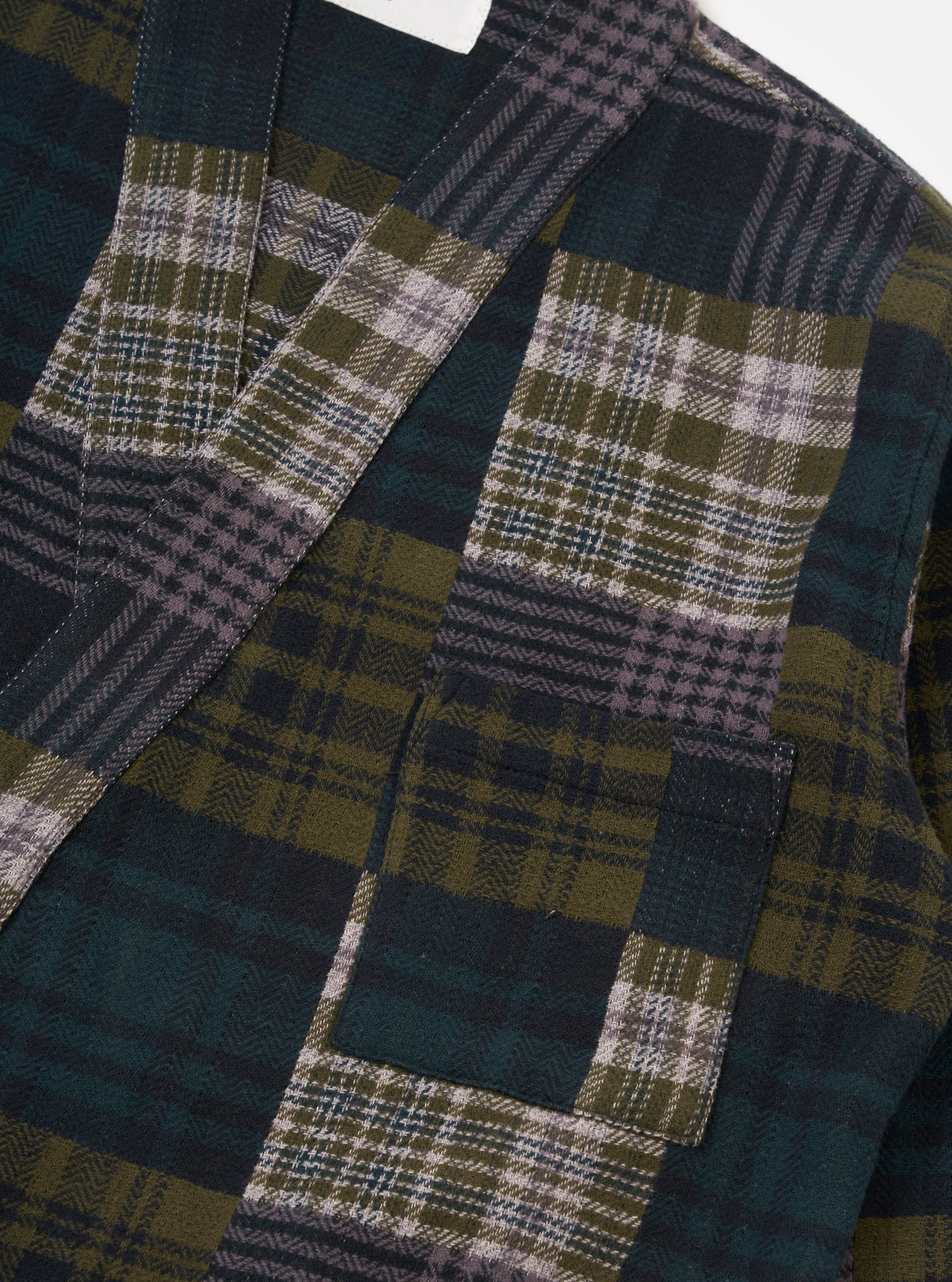 Green Japanese Patchwork Kyoto Work Jacket